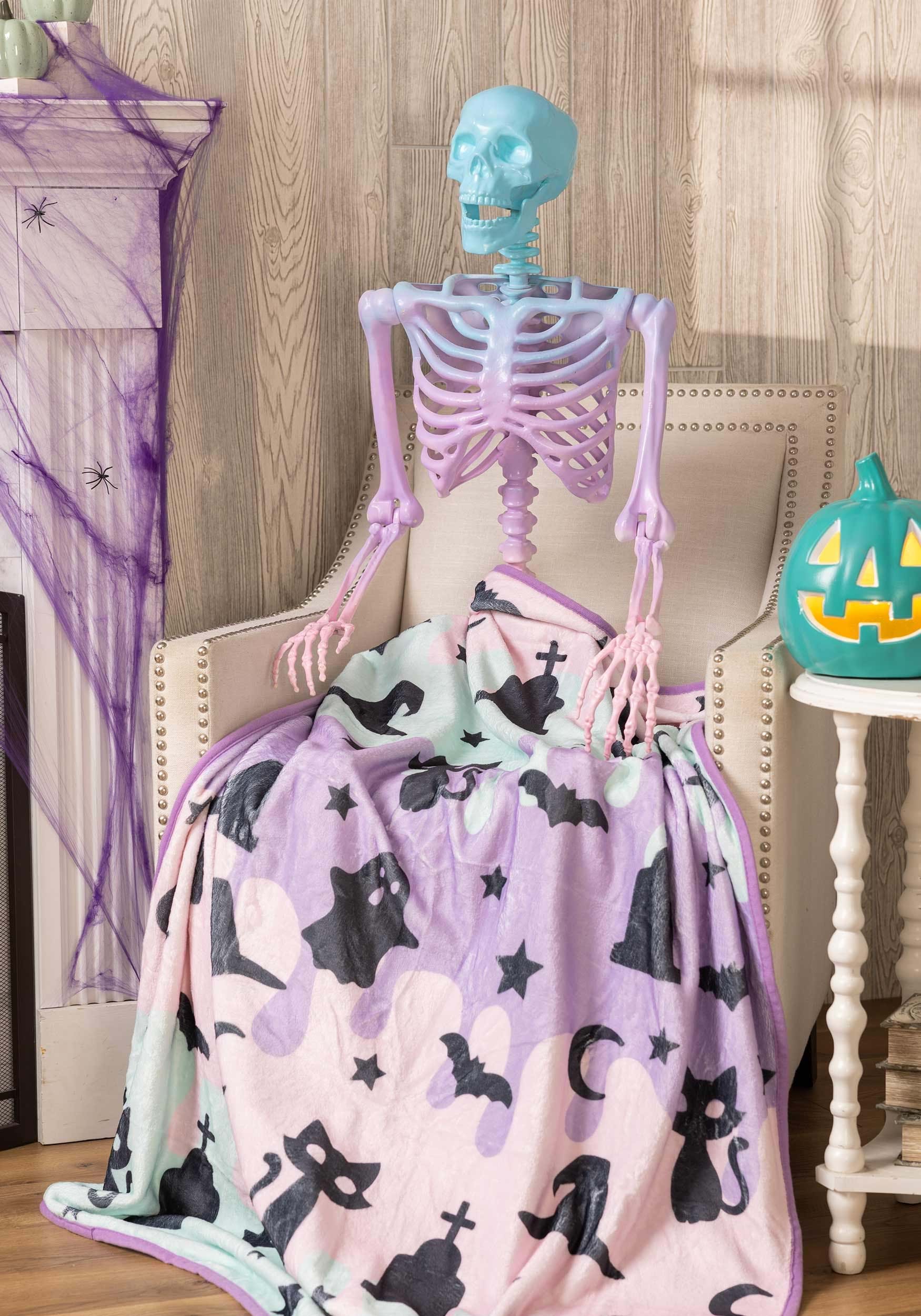 Poseable 5FT Crazy Bones Skeleton in Rainbow Decoration