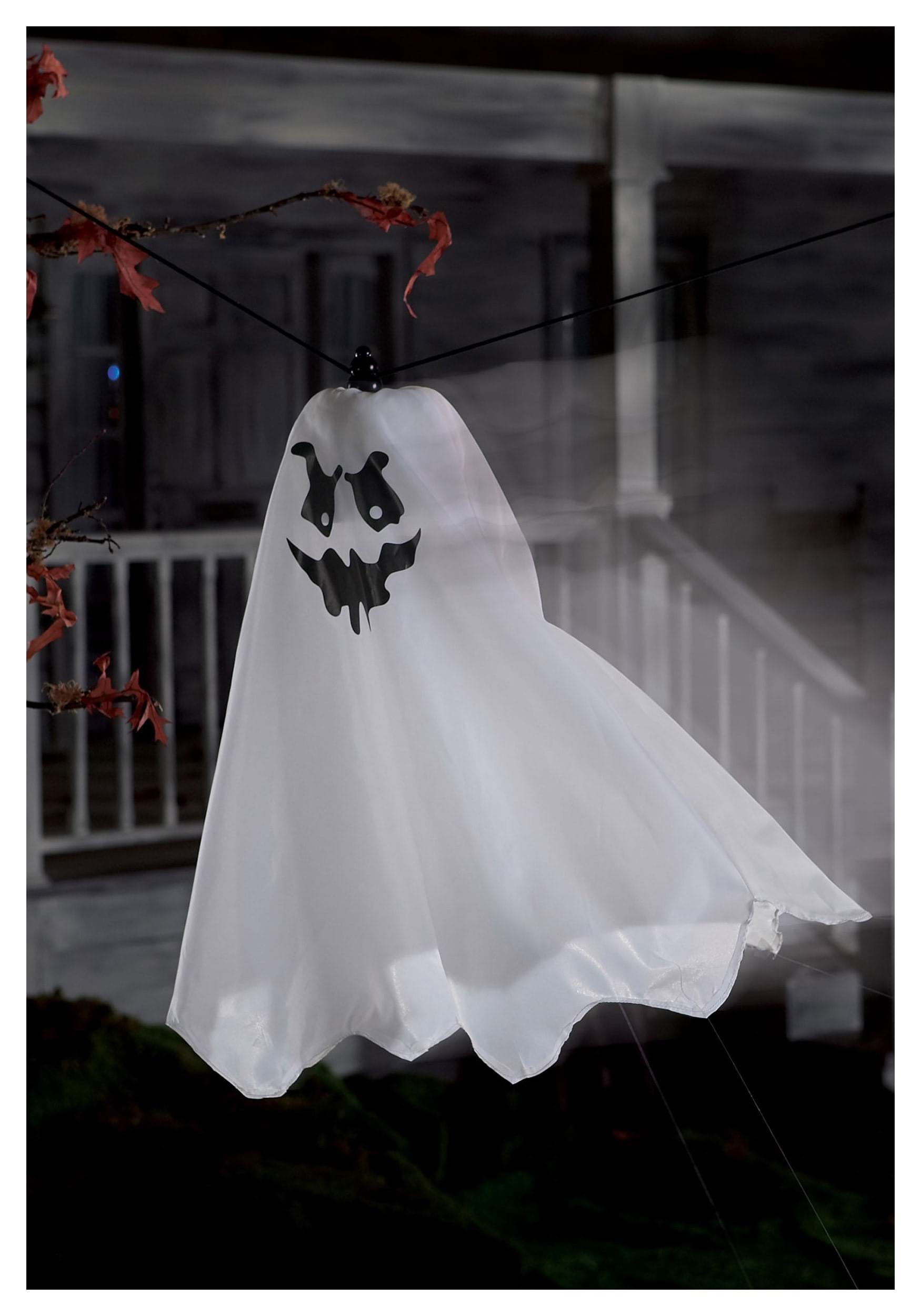 28-Inch Flying Spooky White Ghost Decoration 2 28-Inch Flying Spooky White Ghost Decoration