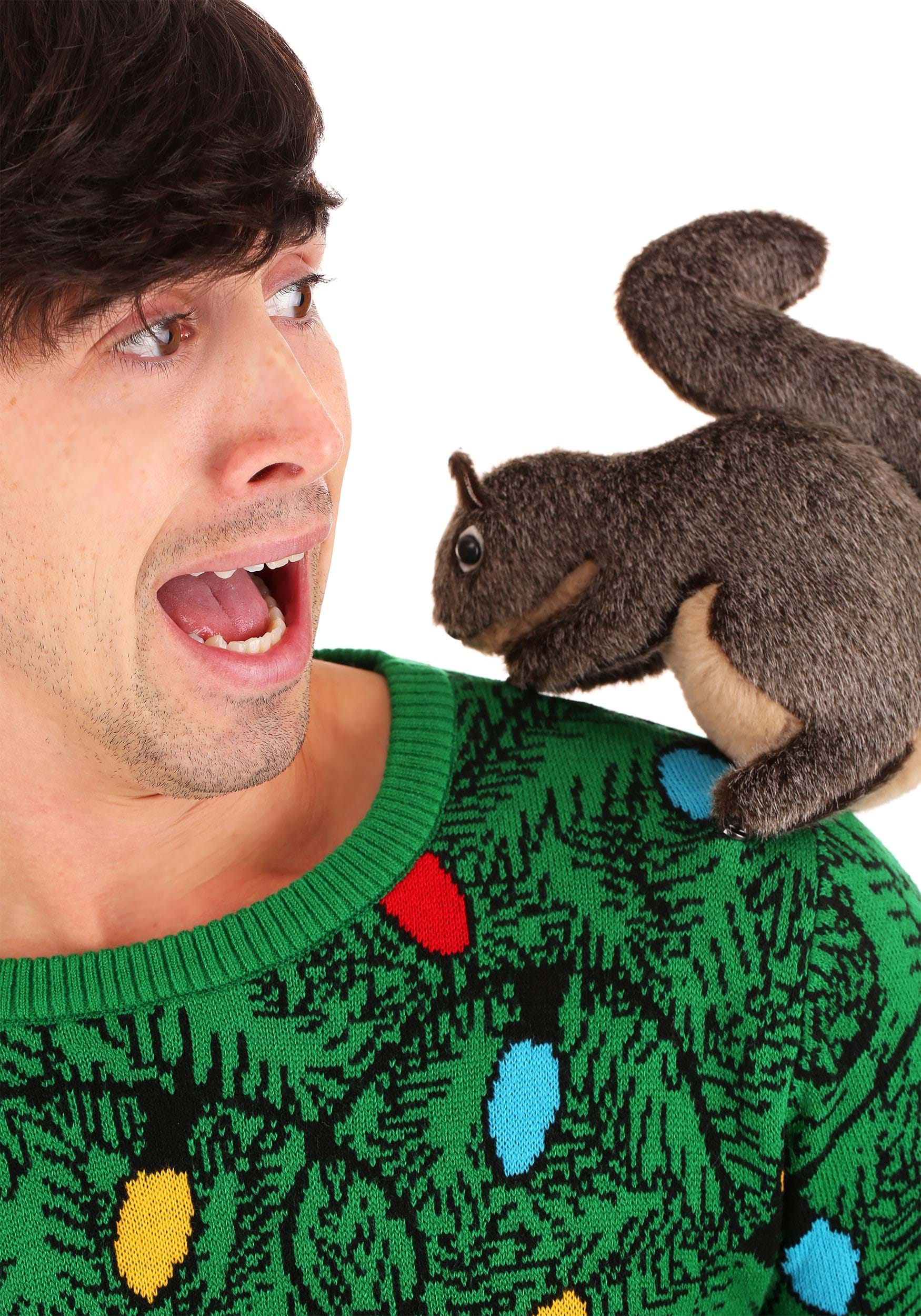 3D Squirrel in the Christmas Tree Ugly Sweater for Adults
