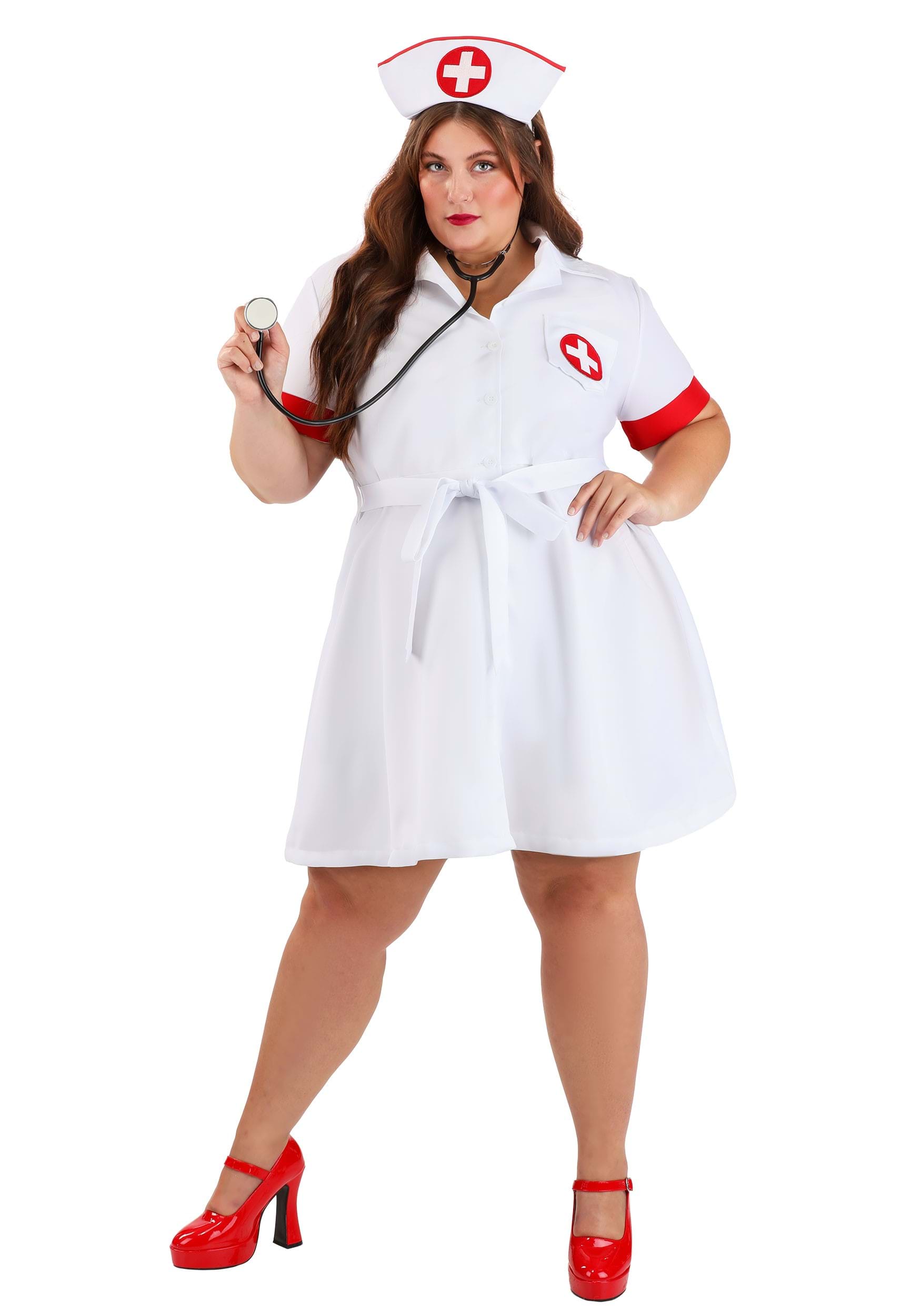 Plus Size Stitch Me Up Women's Nurse Costume