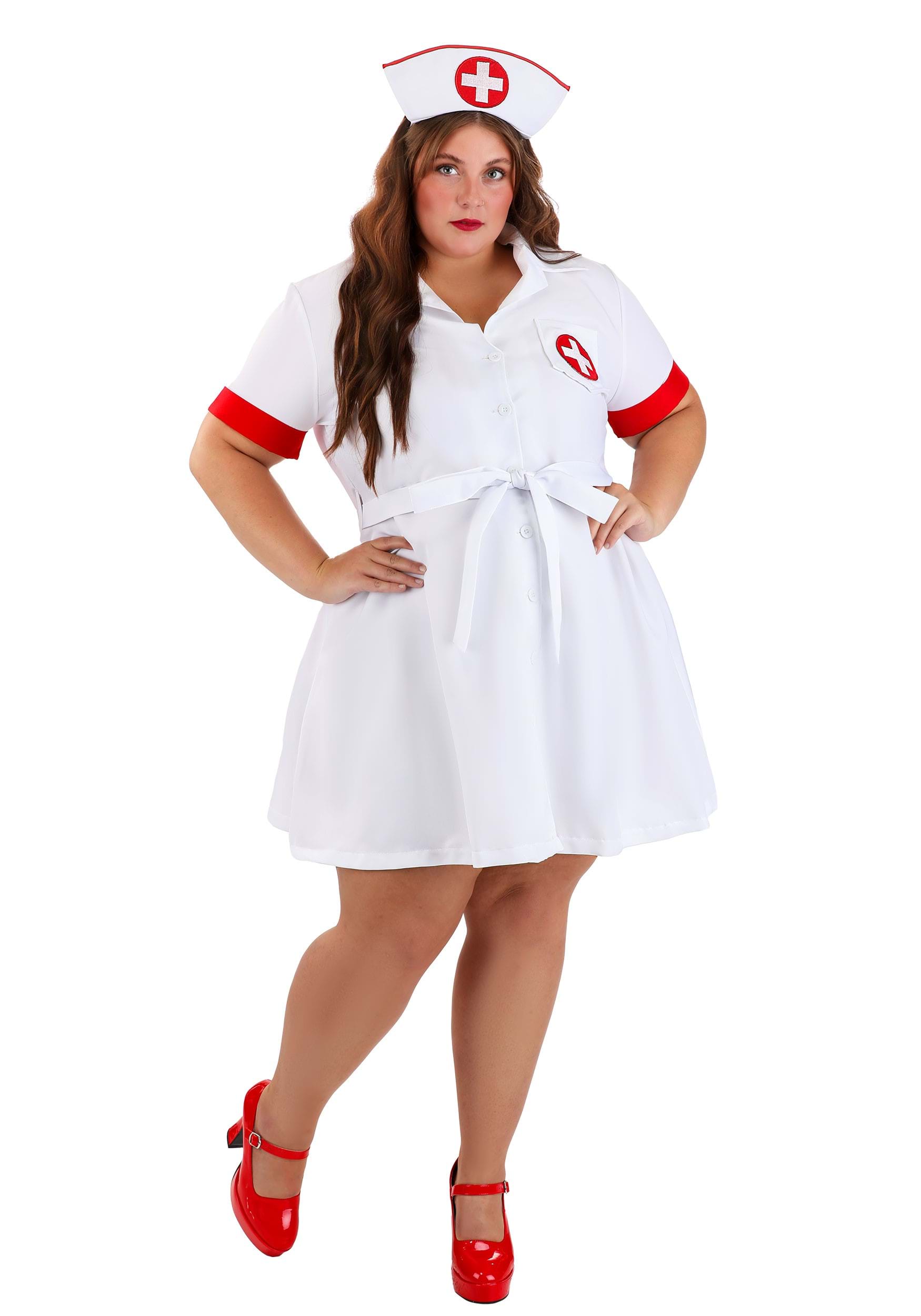 Plus Size Stitch Me Up Women's Nurse Costume