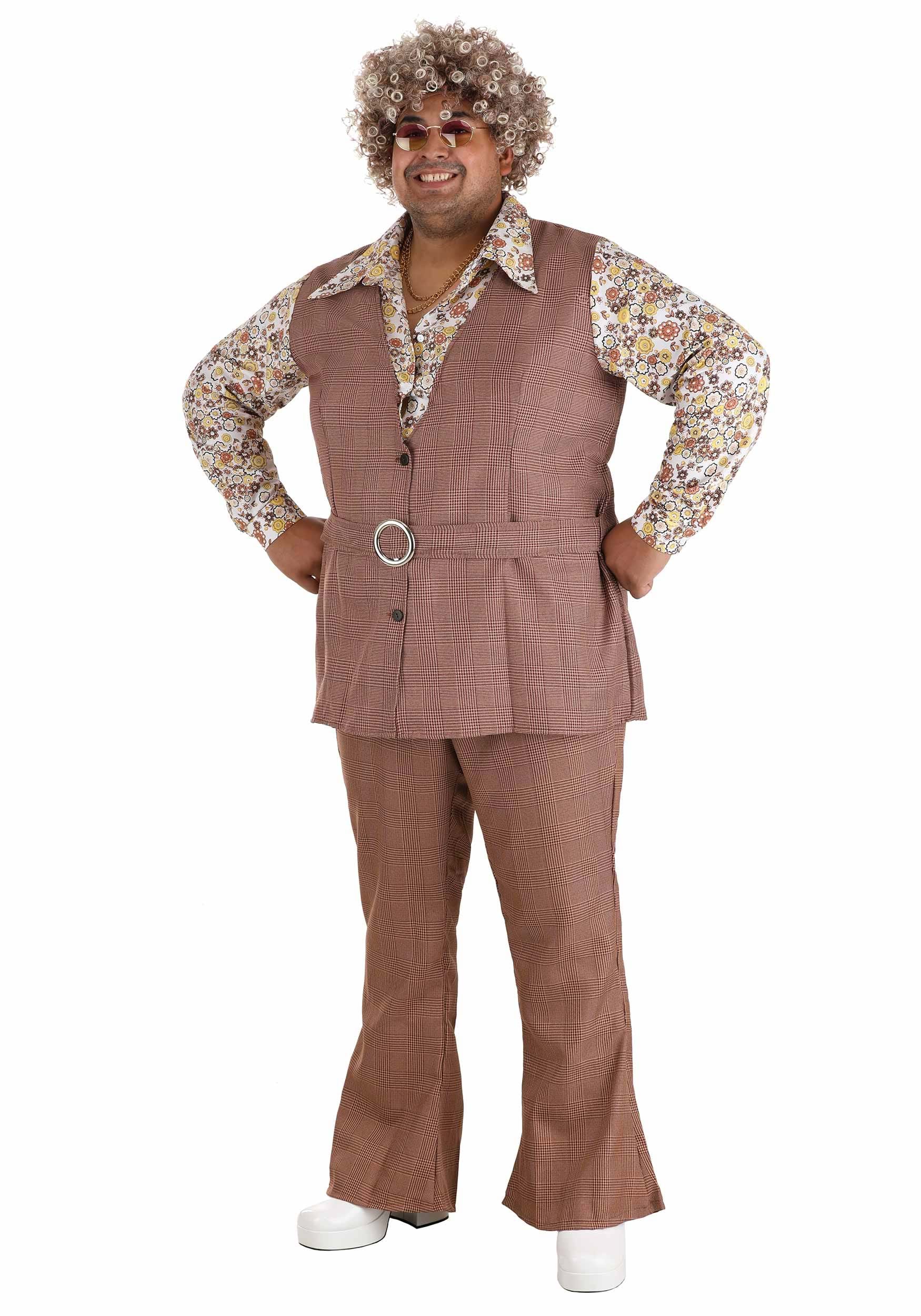 Men's Plus Size '70s Vest Costume 1 Men's Plus Size '70s Vest Costume