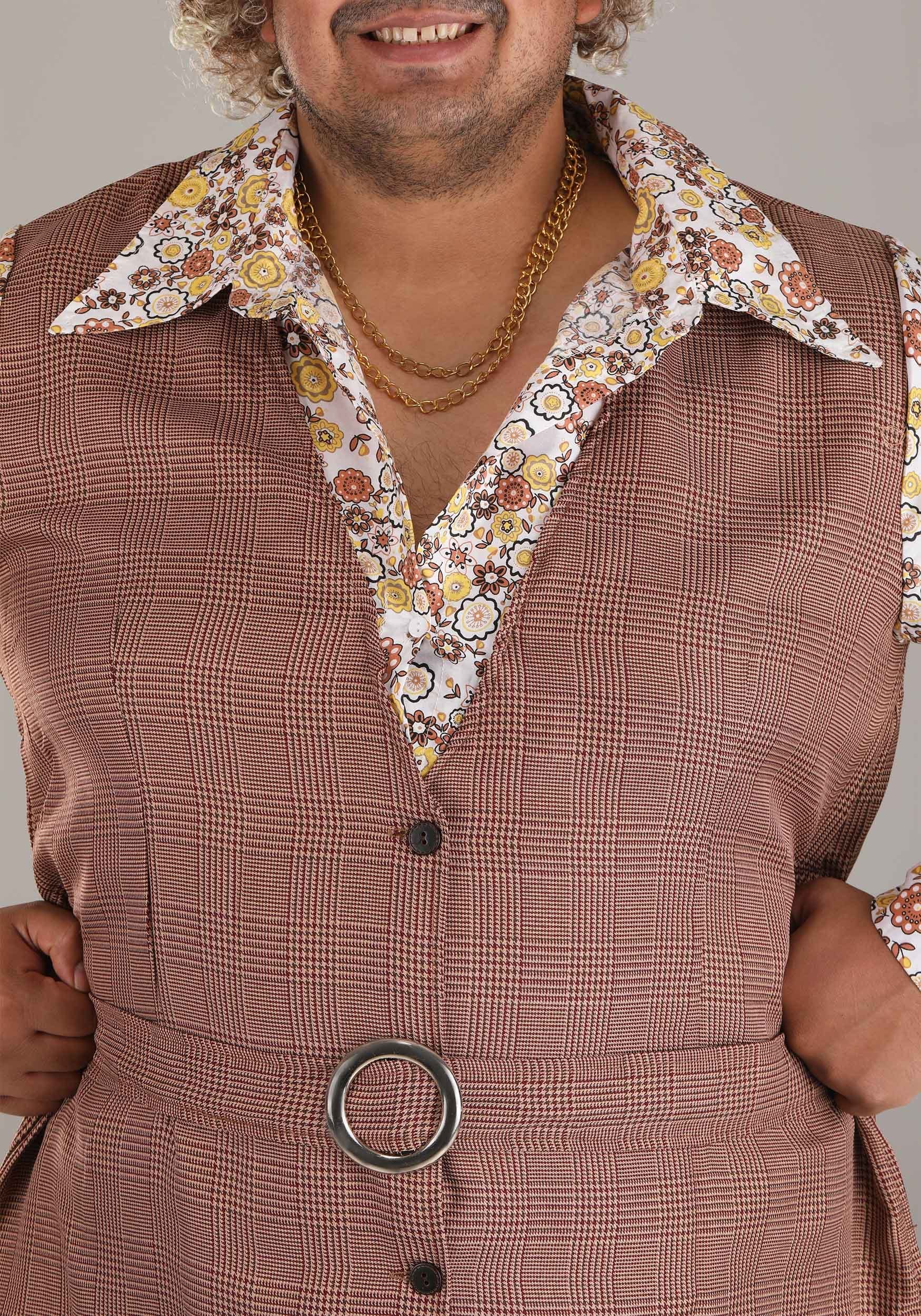 Men's Plus Size '70s Vest Costume 2 Men's Plus Size '70s Vest Costume