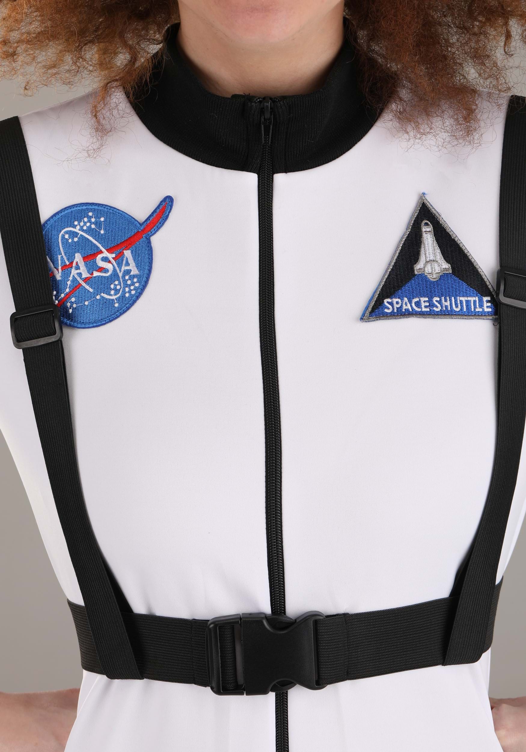 Women's White Astronaut Plus Size Costume