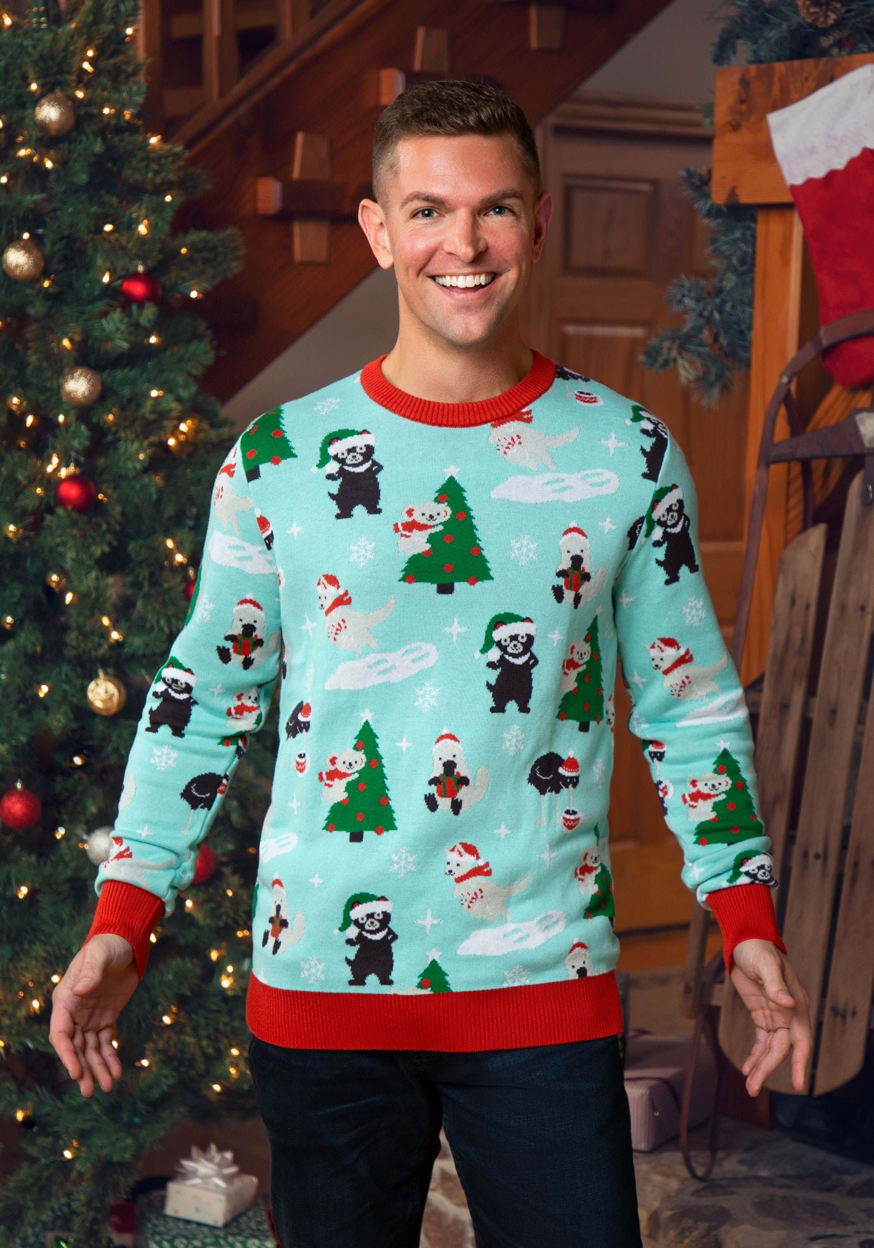 Adult Australian Animals Ugly Christmas Sweater