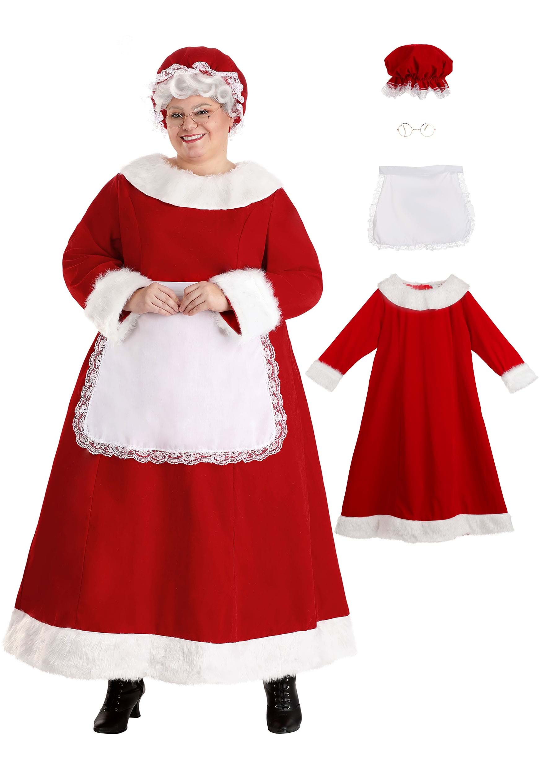 Women's Plus Size Mrs Claus Deluxe Costume