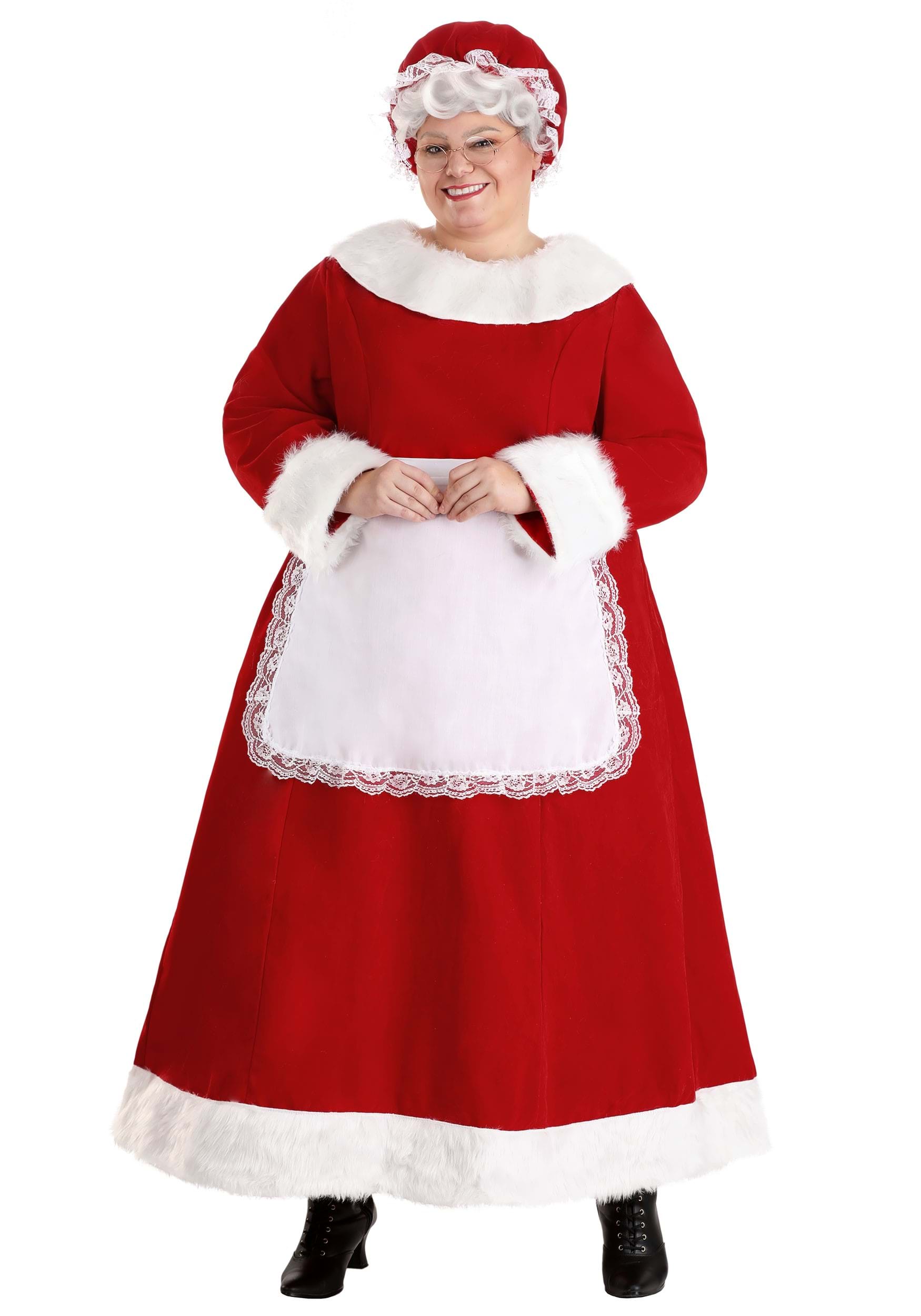 Women's Plus Size Mrs Claus Deluxe Costume