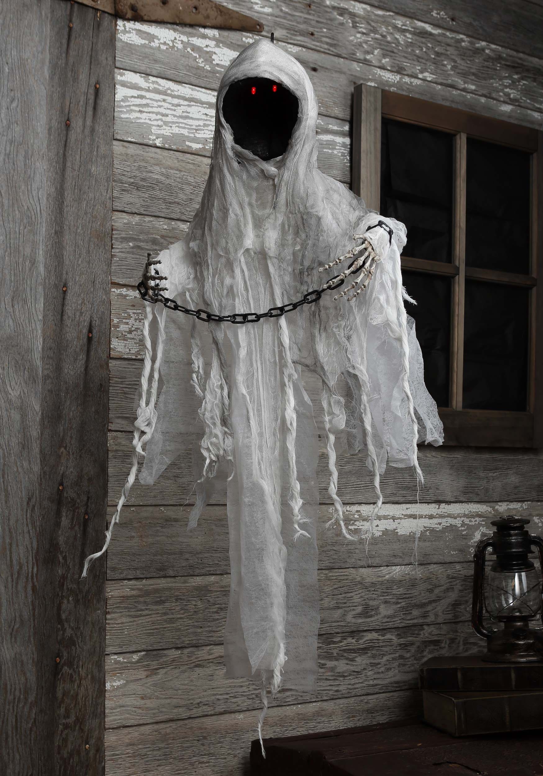 3FT Faceless Ghost Hanging Animatronic Decoration
