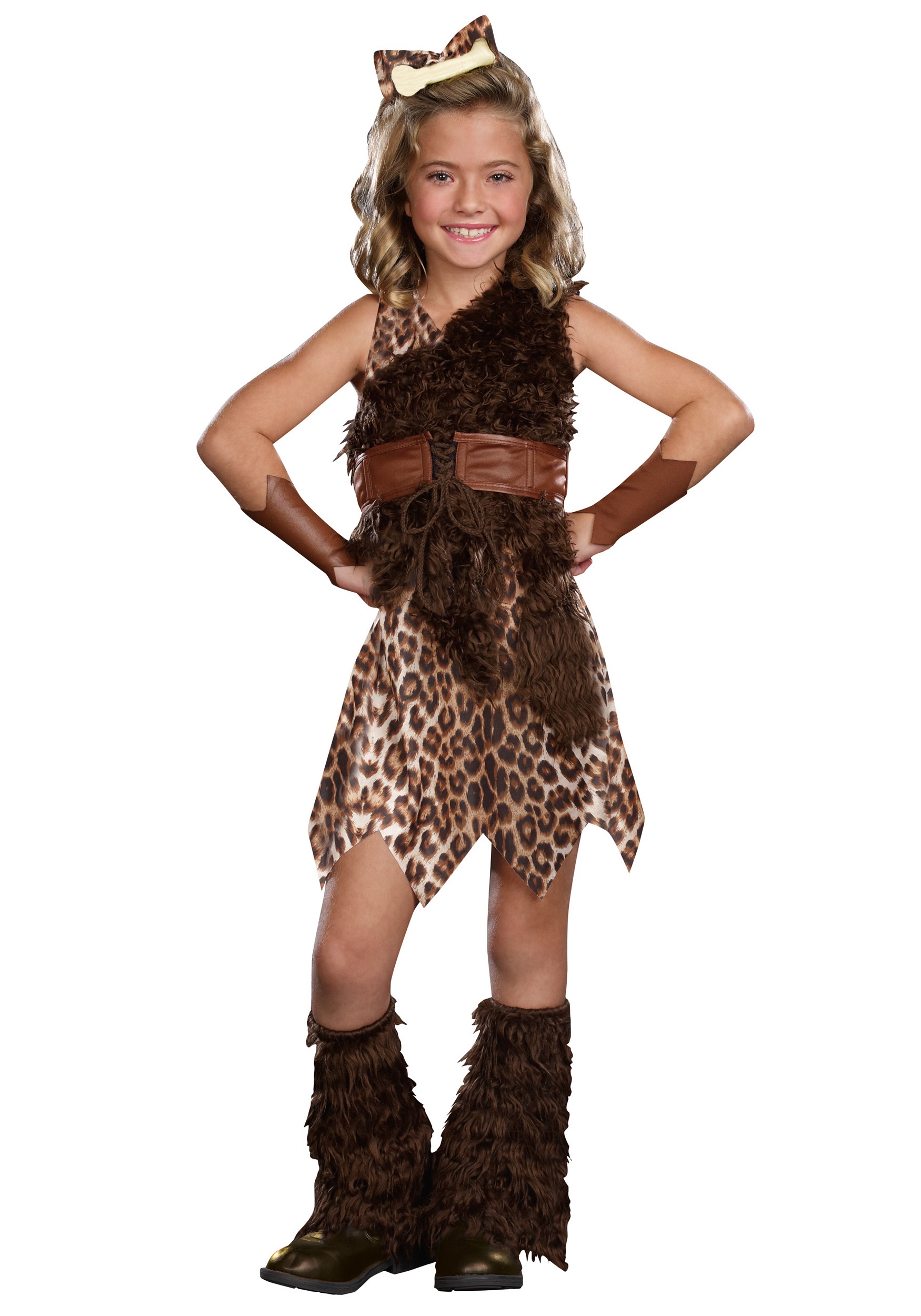 Girl's Prehistoric Cave Girl Cutie Costume 1 Girl's Prehistoric Cave Girl Cutie Costume