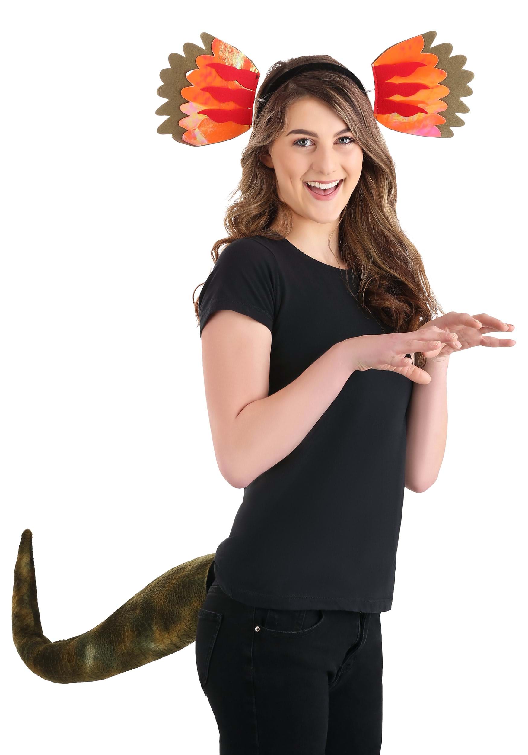 Dilophosaurus Costume Headband & Tail Accessory Kit