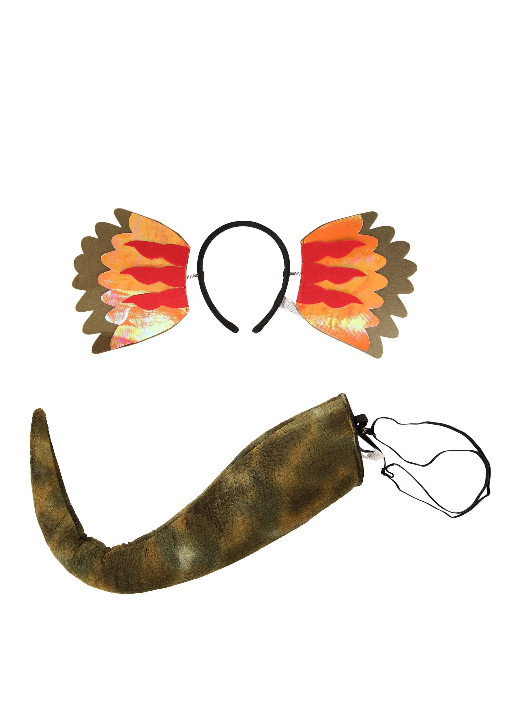 Dilophosaurus Costume Headband & Tail Accessory Kit 3 Dilophosaurus Costume Headband & Tail Accessory Kit