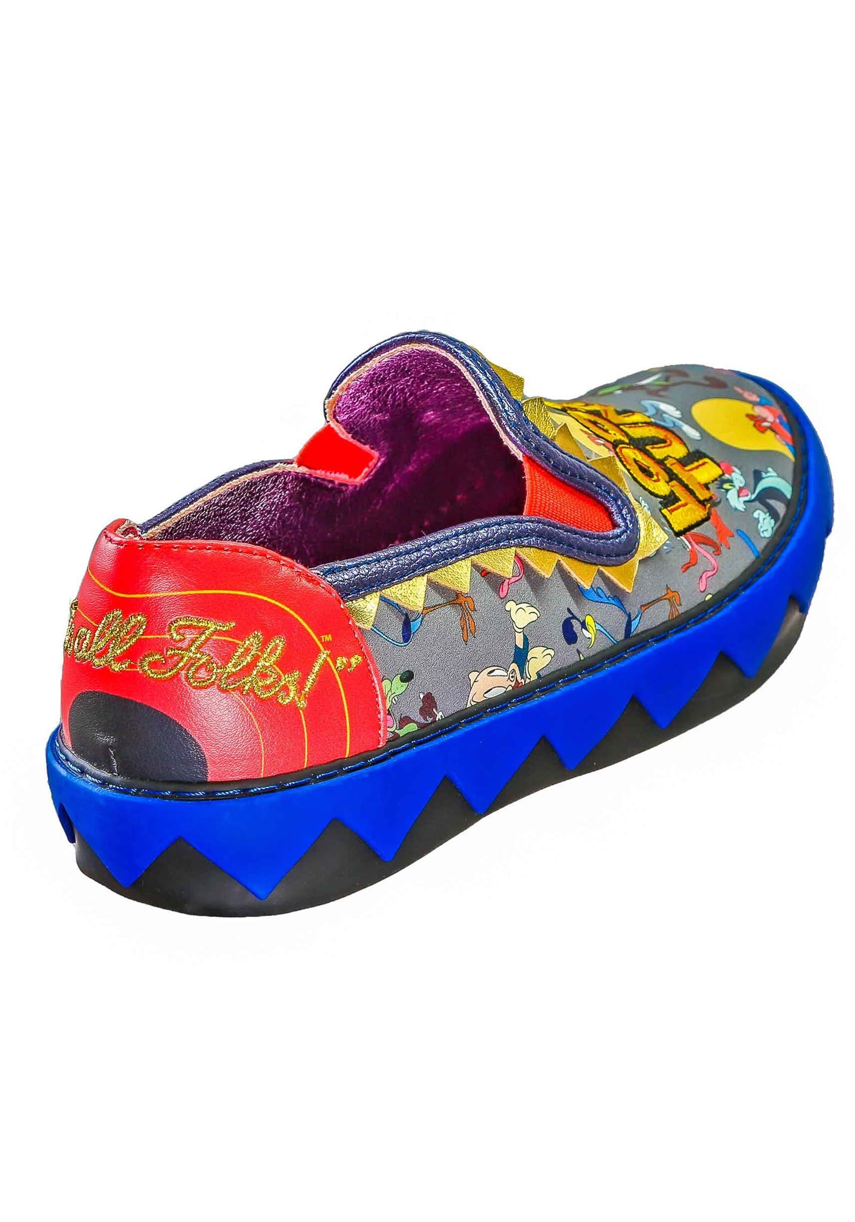 Irregular Choice Looney Friends Grey and Black Shoes
