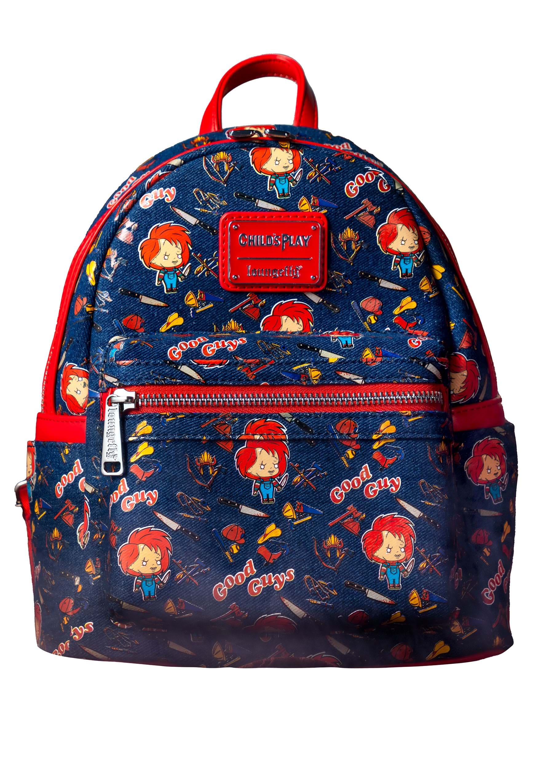 Loungefly Chucky Denim AOP Mini Backpack