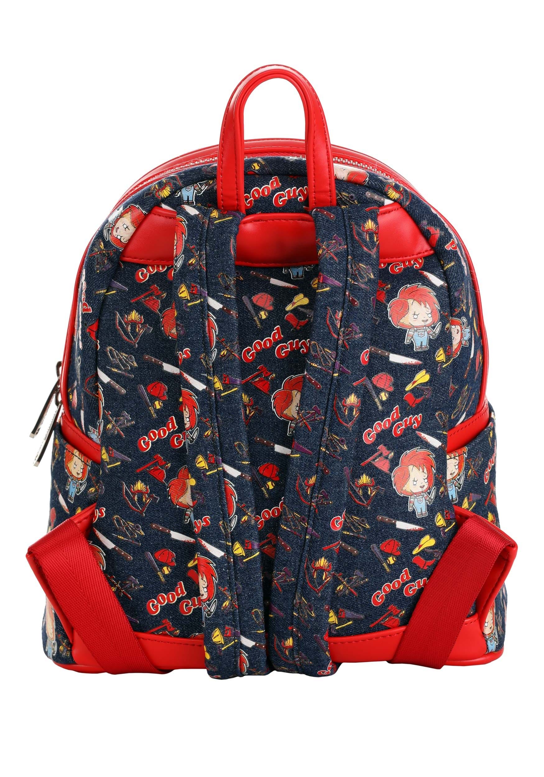 Loungefly Chucky Denim AOP Mini Backpack