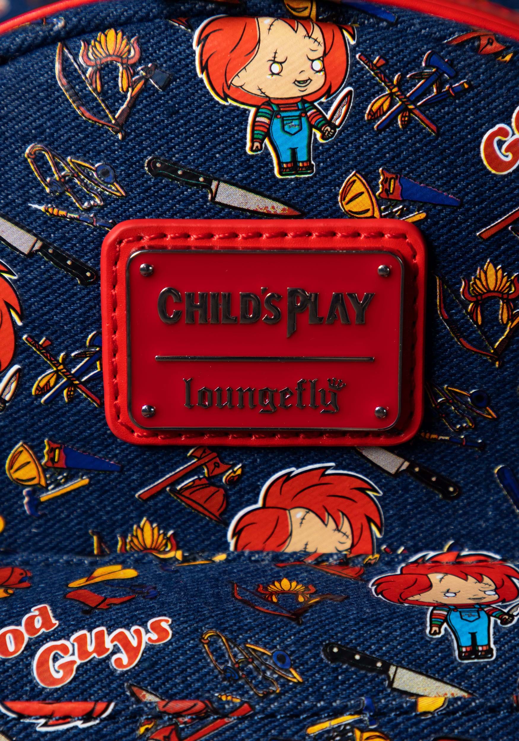 Loungefly Chucky Denim AOP Mini Backpack
