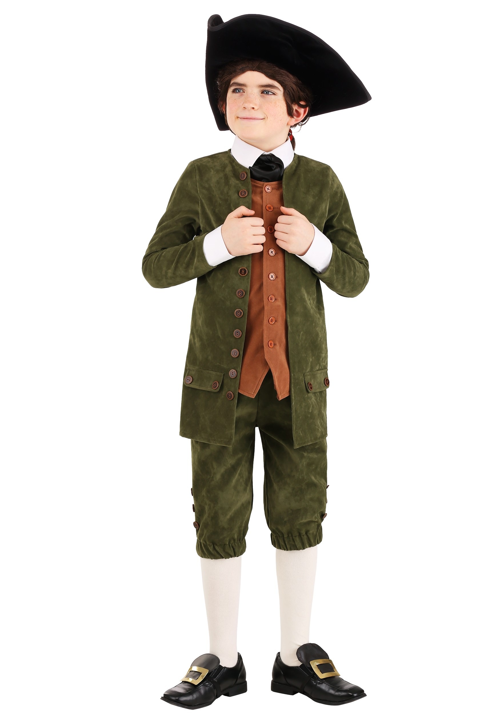 Kid's Green Colonial Costume
