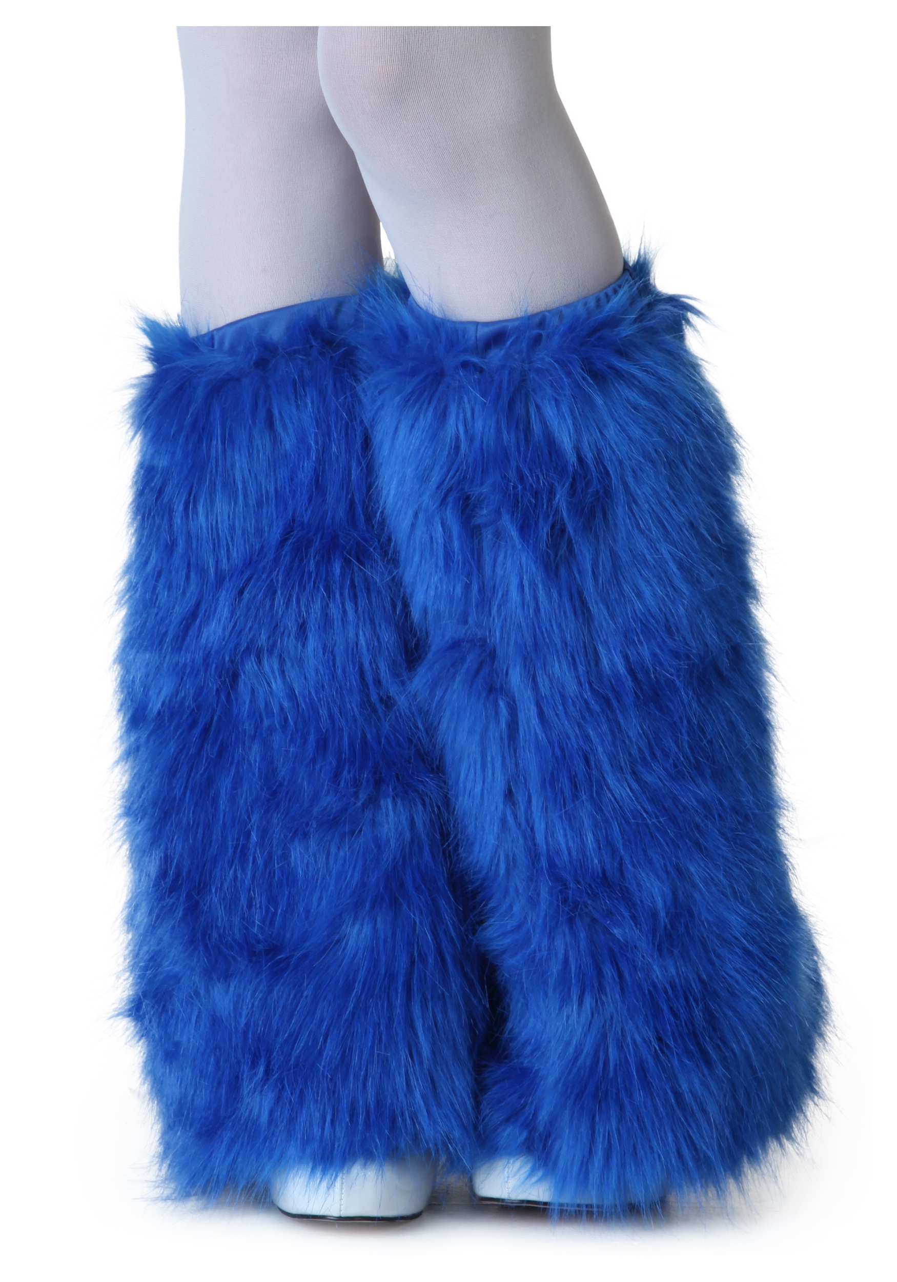Royal Blue Adult Furry Boot Covers 1 Royal Blue Adult Furry Boot Covers