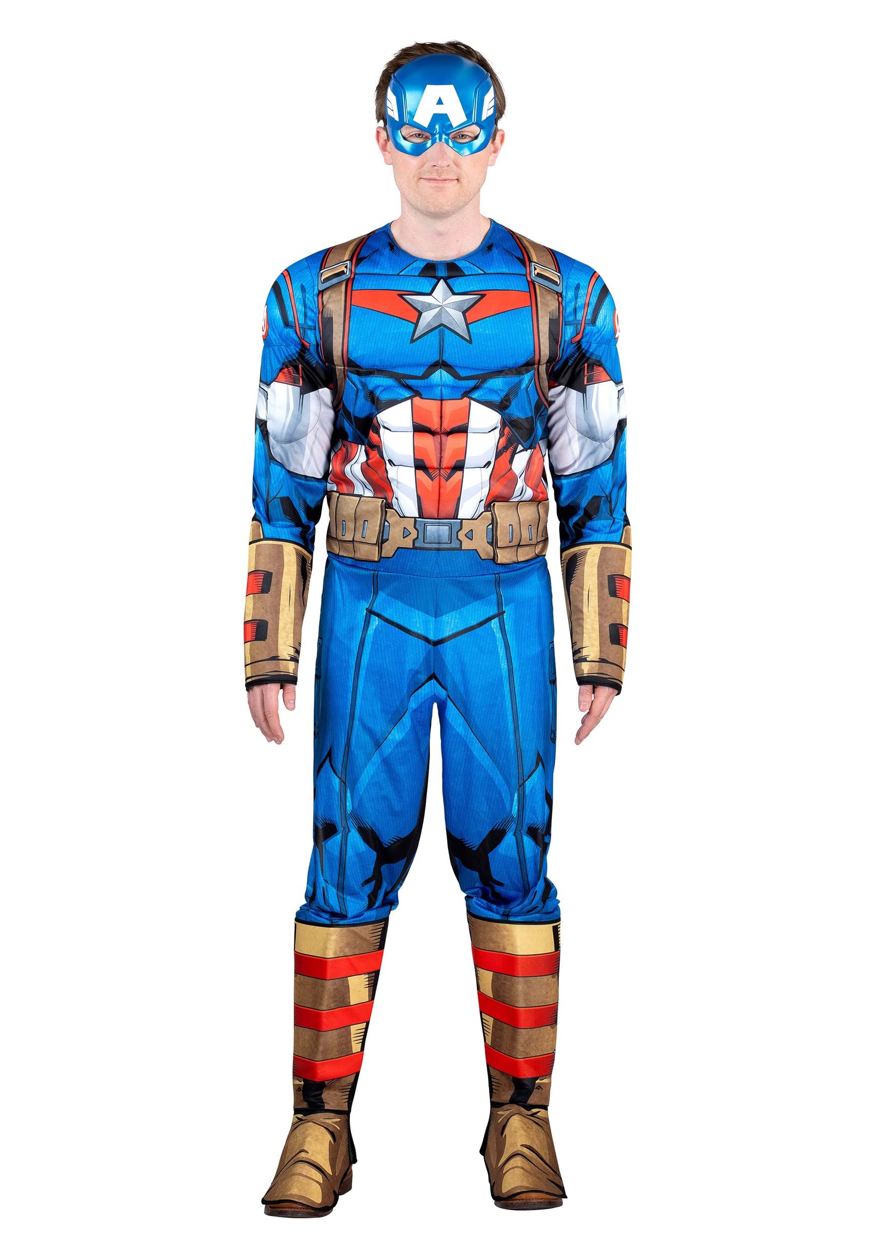 Captain America Deluxe Costume for Adults 4 Captain America Deluxe Costume for Adults