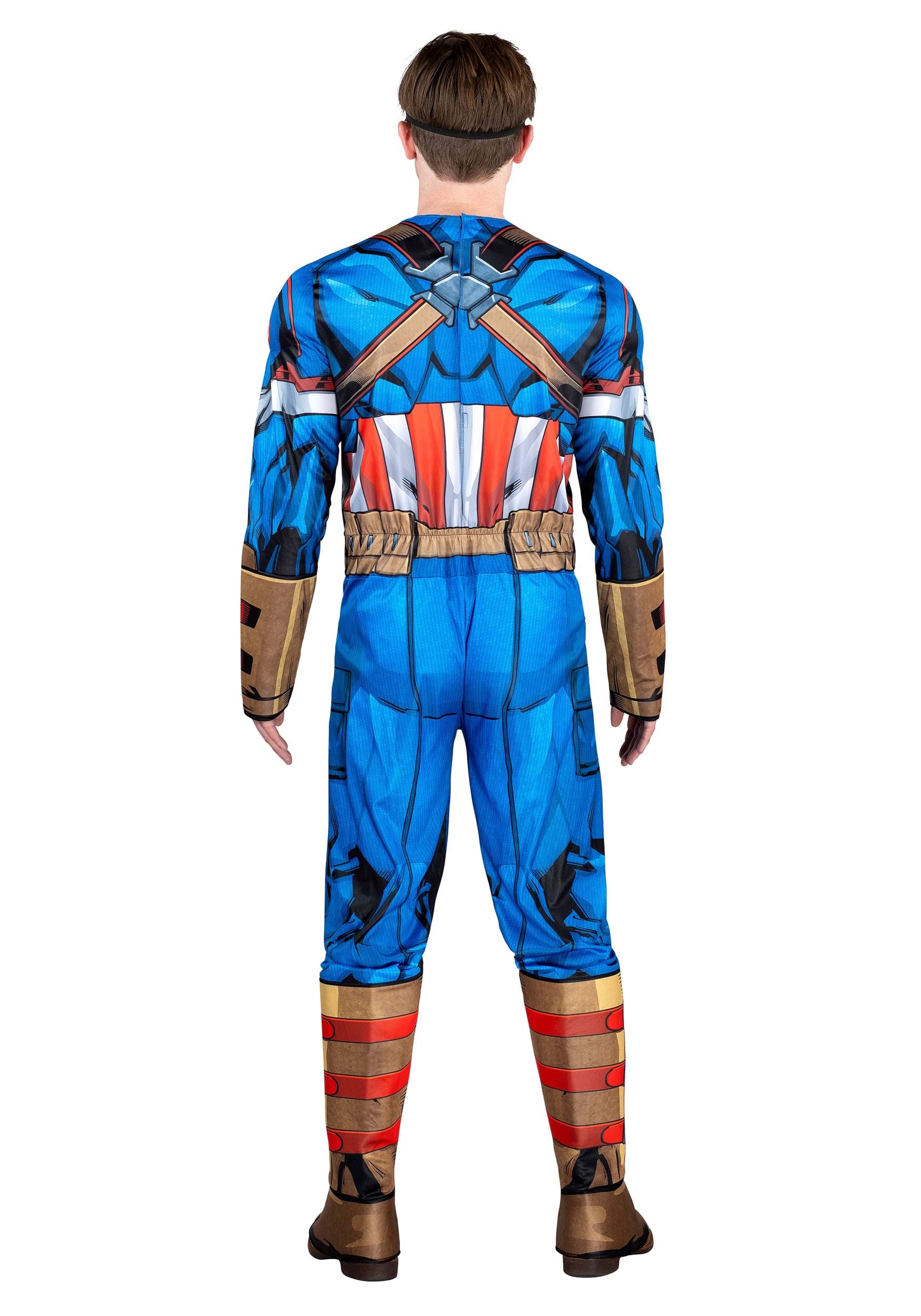 Captain America Deluxe Costume for Adults 5 Captain America Deluxe Costume for Adults
