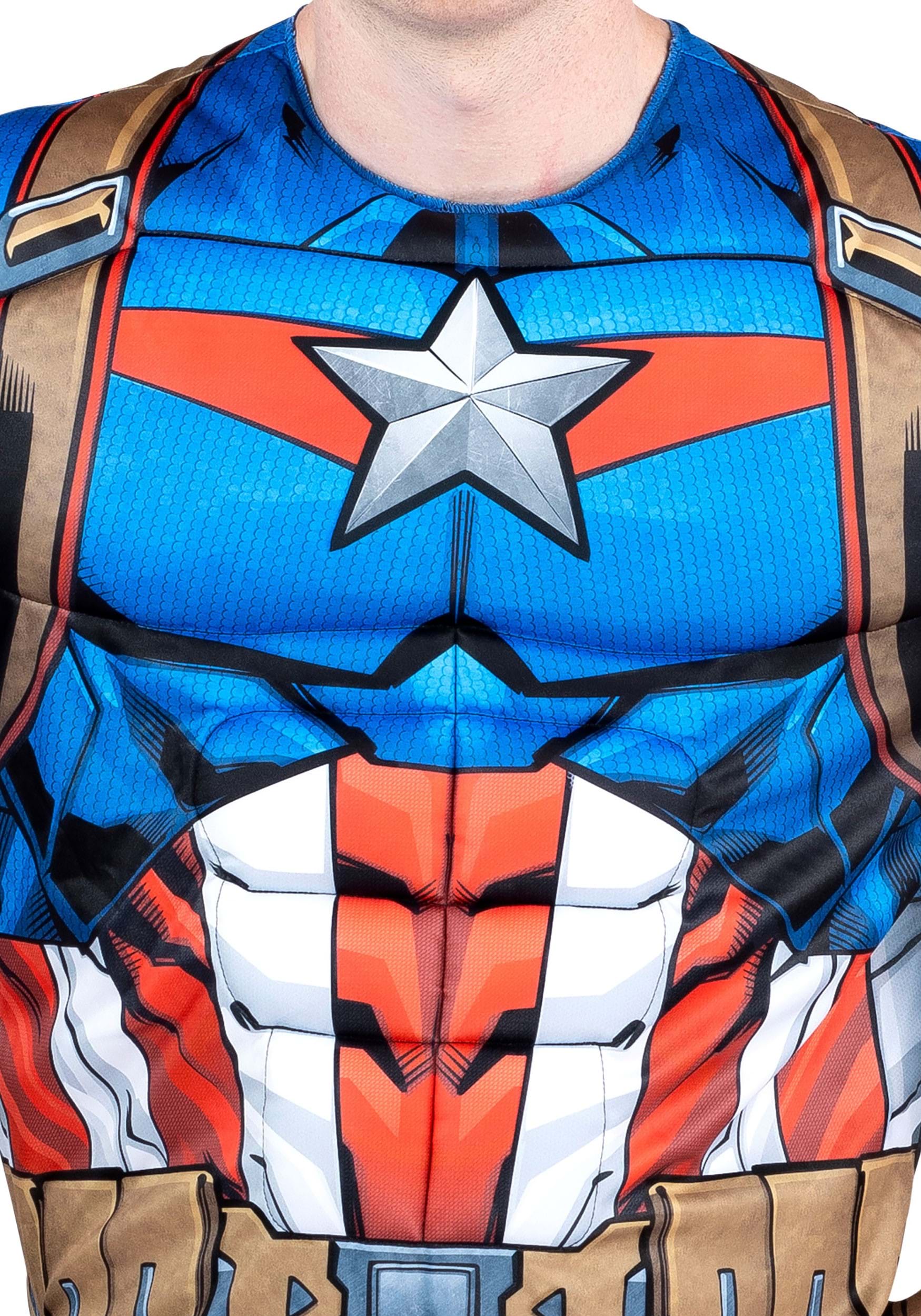 Captain America Deluxe Costume for Adults 7 Captain America Deluxe Costume for Adults