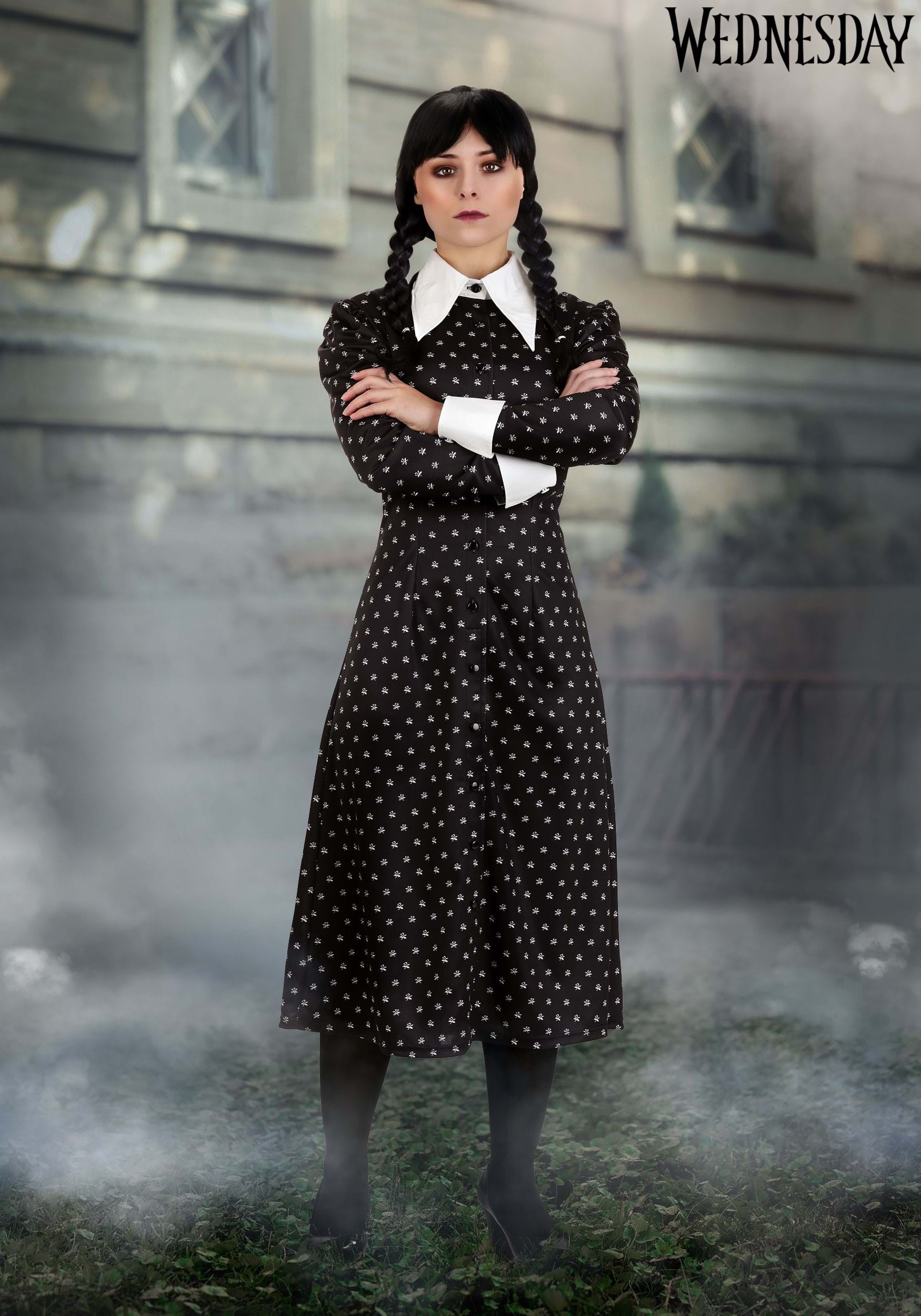 Wednesday Addams Polka Dot Costume Dress for Women