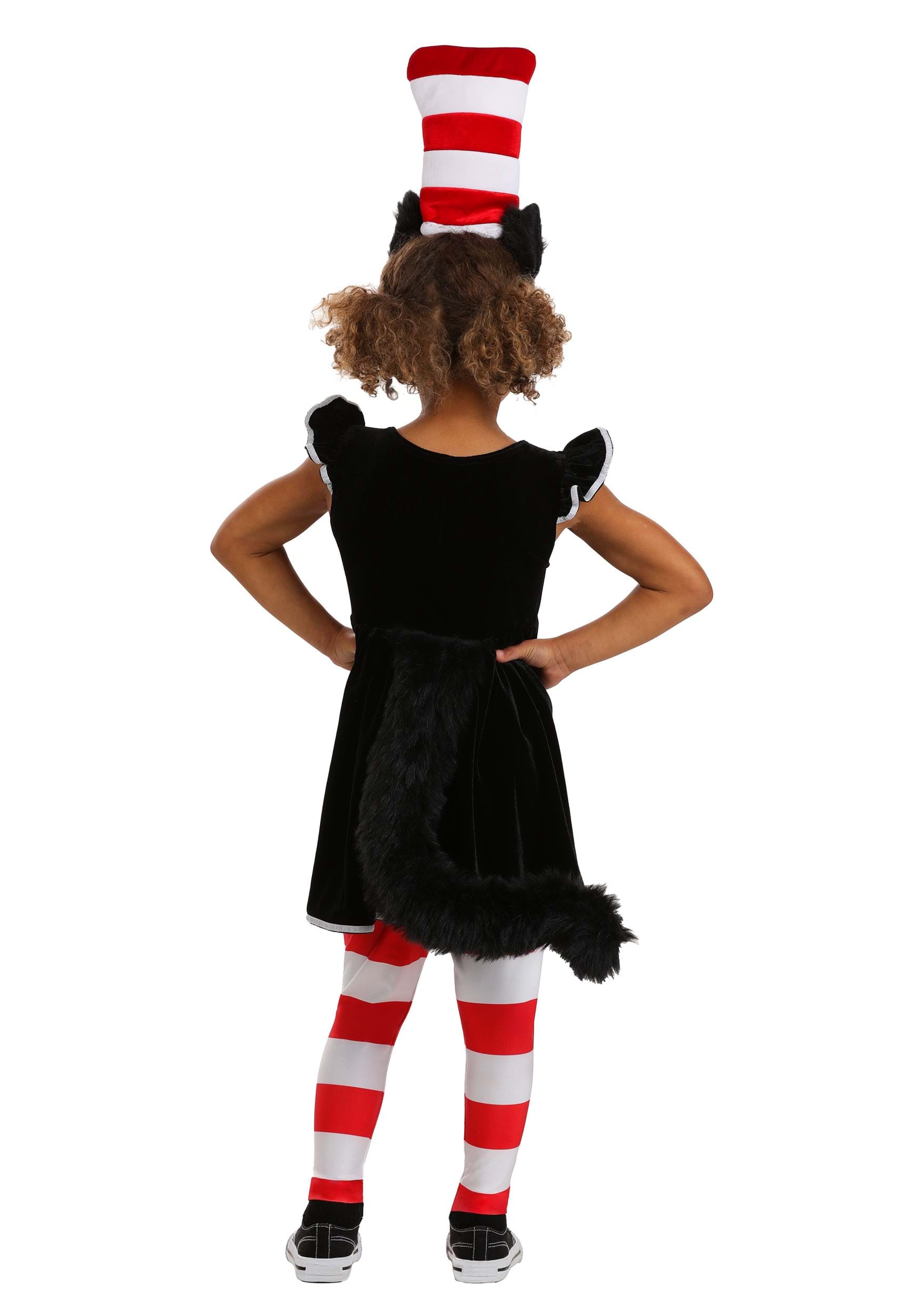 Girl's Toddler Cat in the Hat Costume Dress 2 Girl's Toddler Cat in the Hat Costume Dress