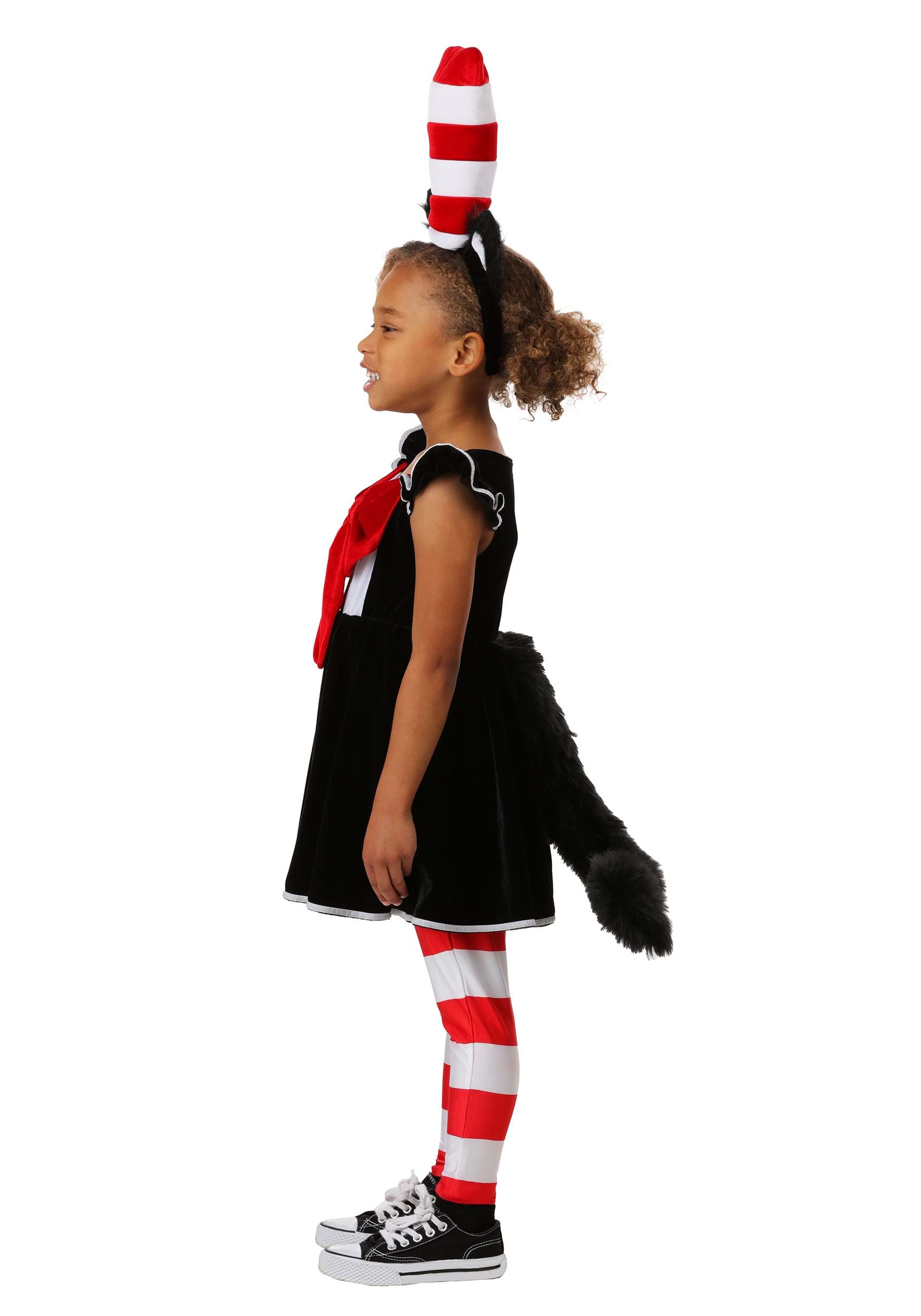Girl's Toddler Cat in the Hat Costume Dress 3 Girl's Toddler Cat in the Hat Costume Dress