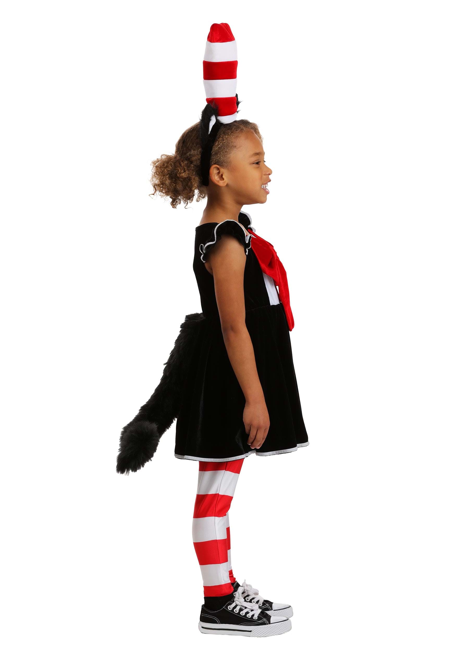 Girl's Toddler Cat in the Hat Costume Dress 4 Girl's Toddler Cat in the Hat Costume Dress