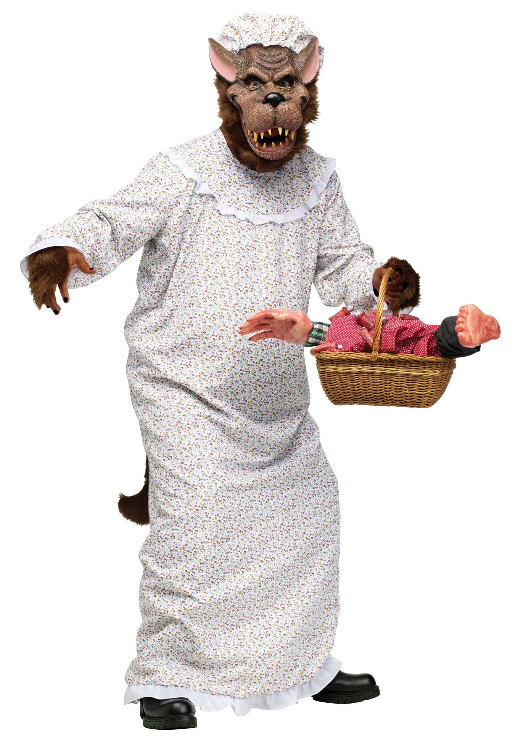 Big Bad Granny Wolf Costume for Men