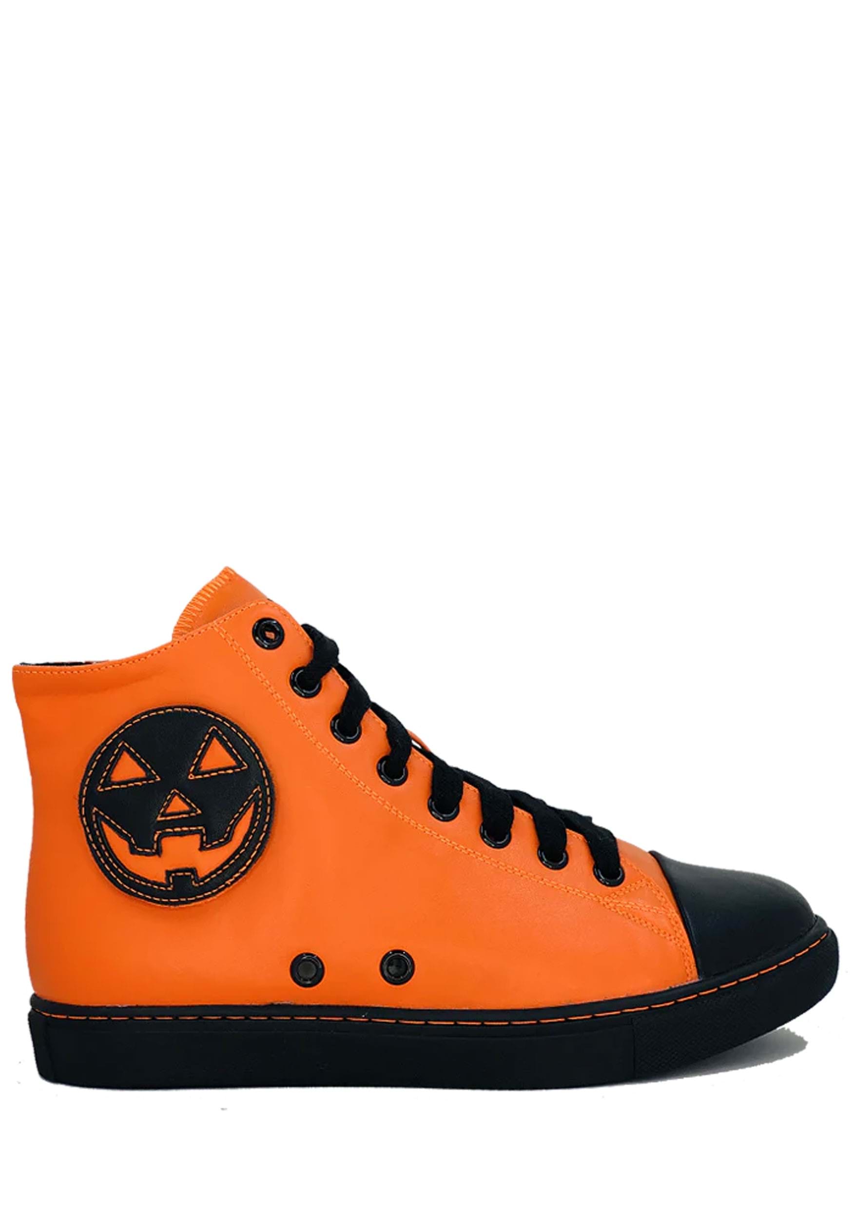High Top Chelsea Orange Pumpkin Jack Sneaker for Women