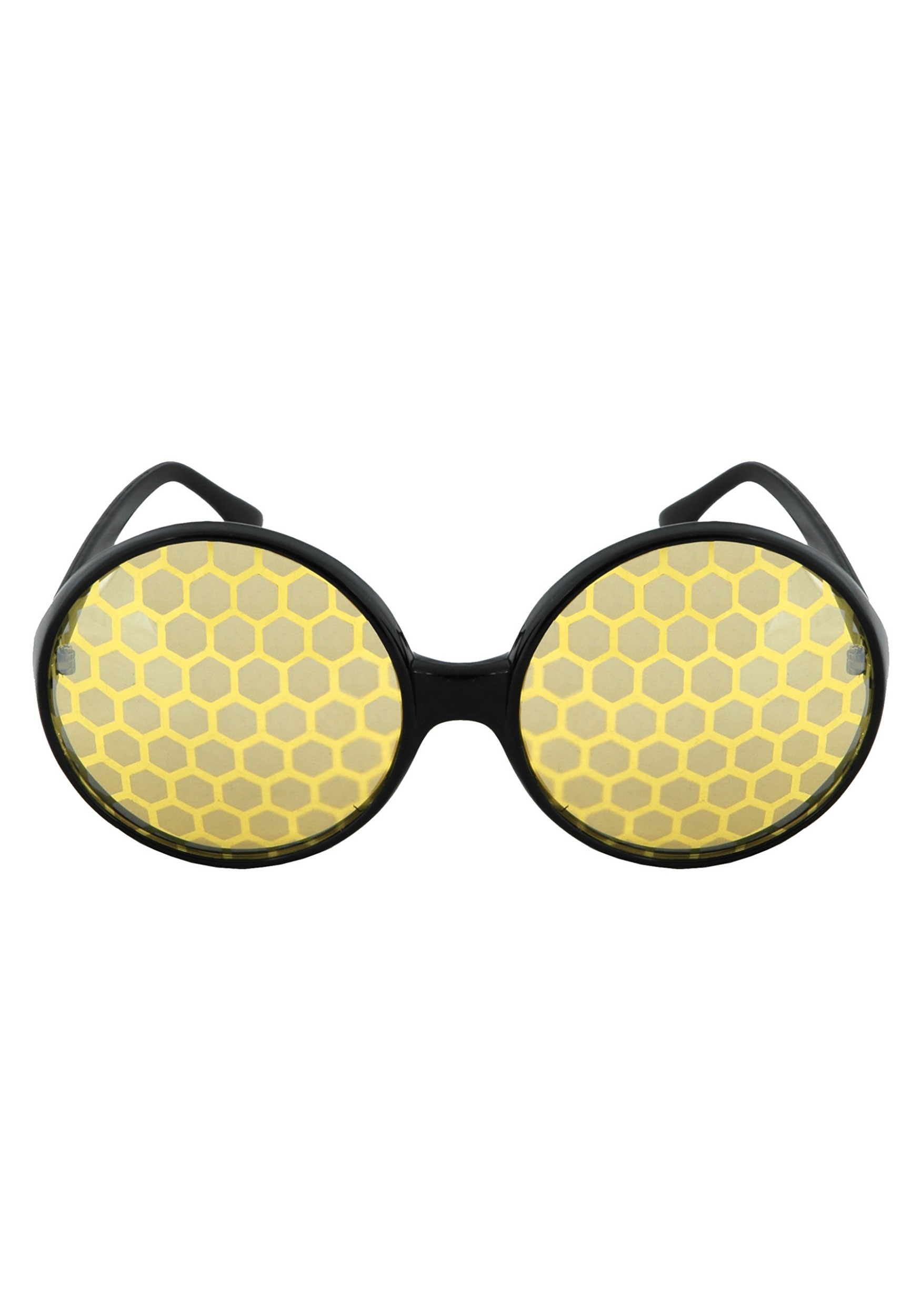 Black & Yellow Bug Eyes Costume Glasses