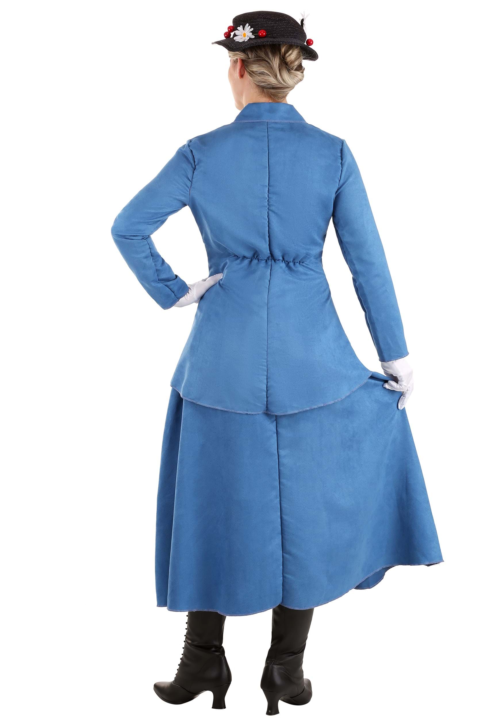 Women's Mary Poppins Blue Coat Costume