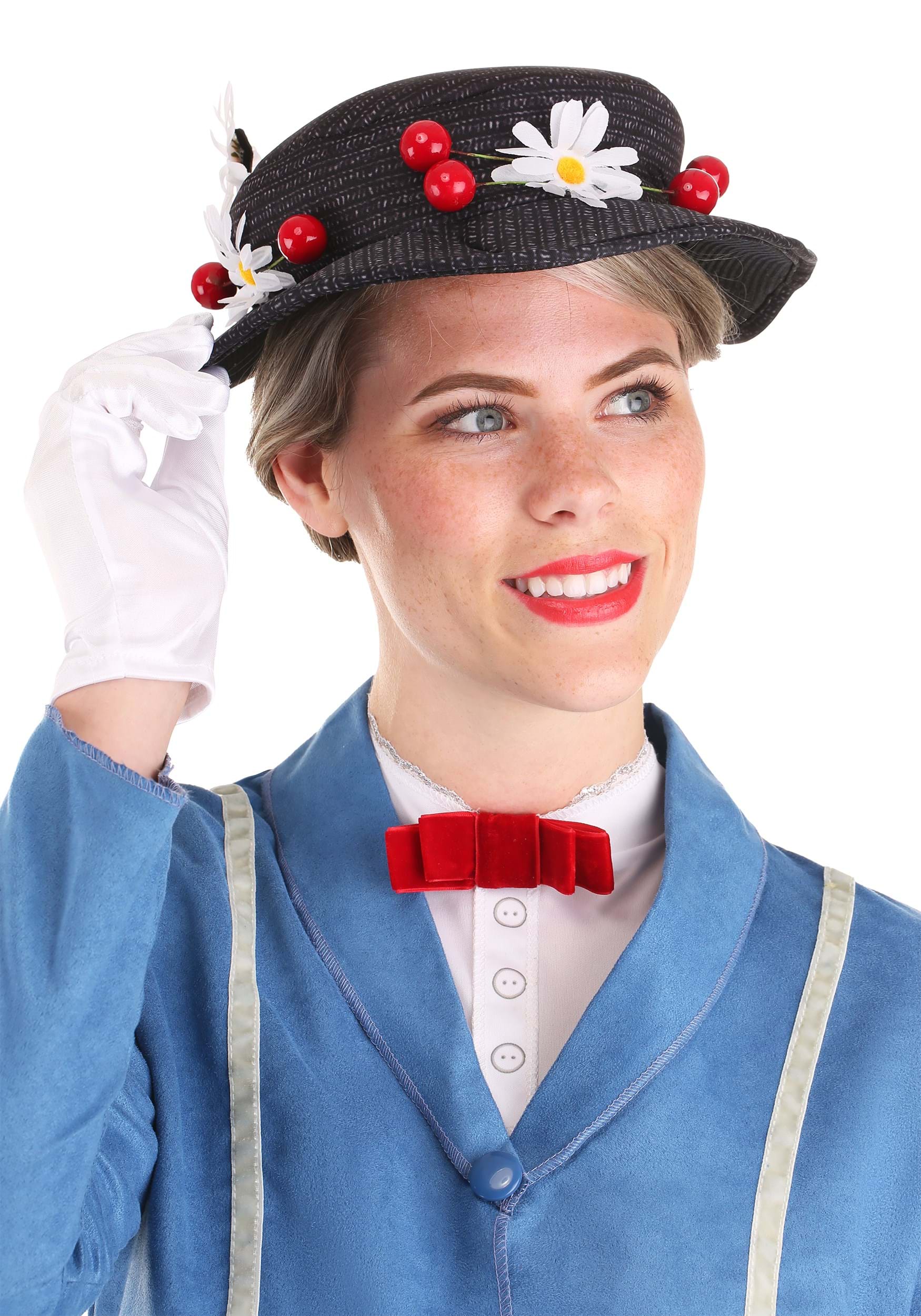 Women's Mary Poppins Blue Coat Costume 3 Women's Mary Poppins Blue Coat Costume