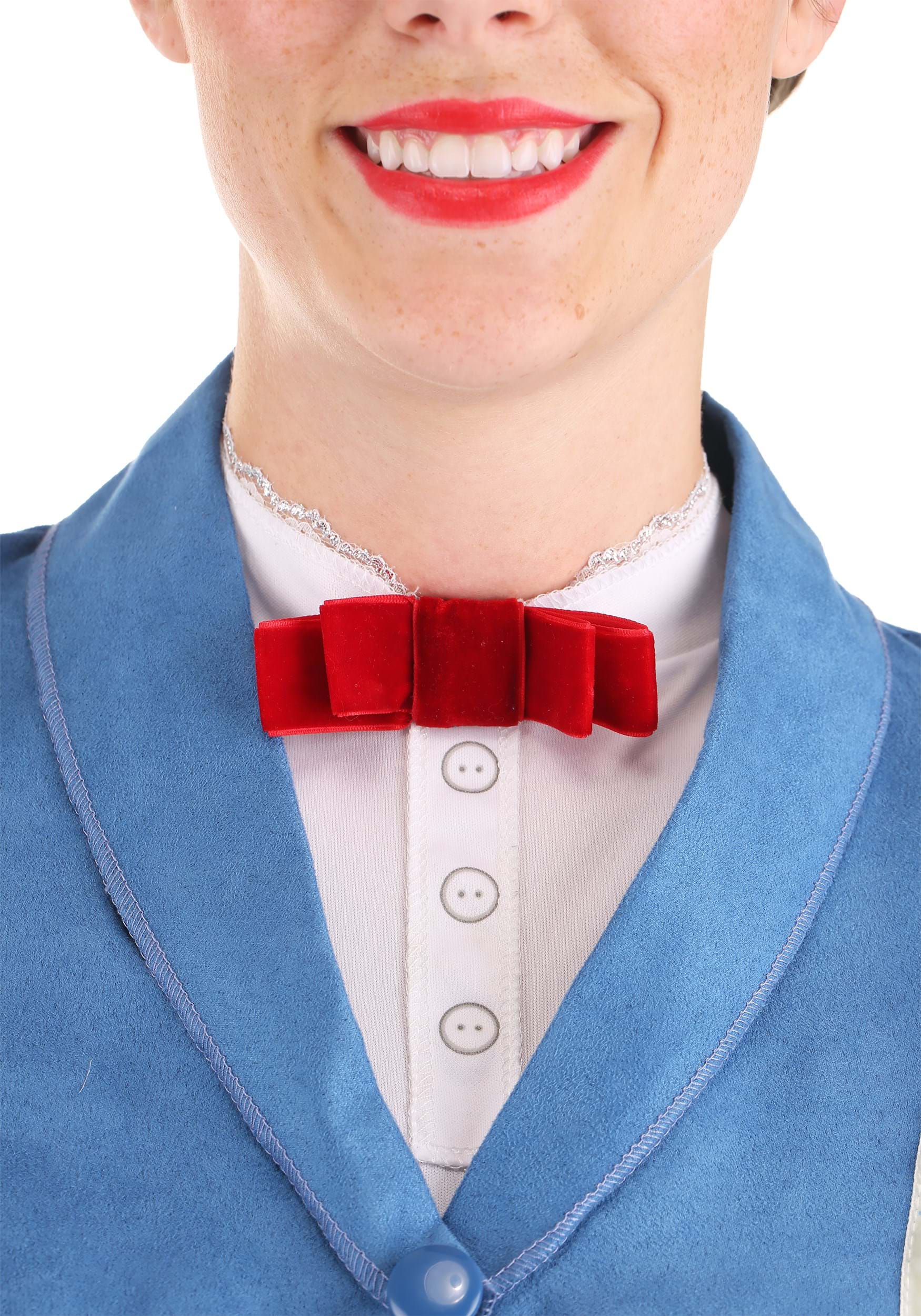 Women's Mary Poppins Blue Coat Costume 4 Women's Mary Poppins Blue Coat Costume