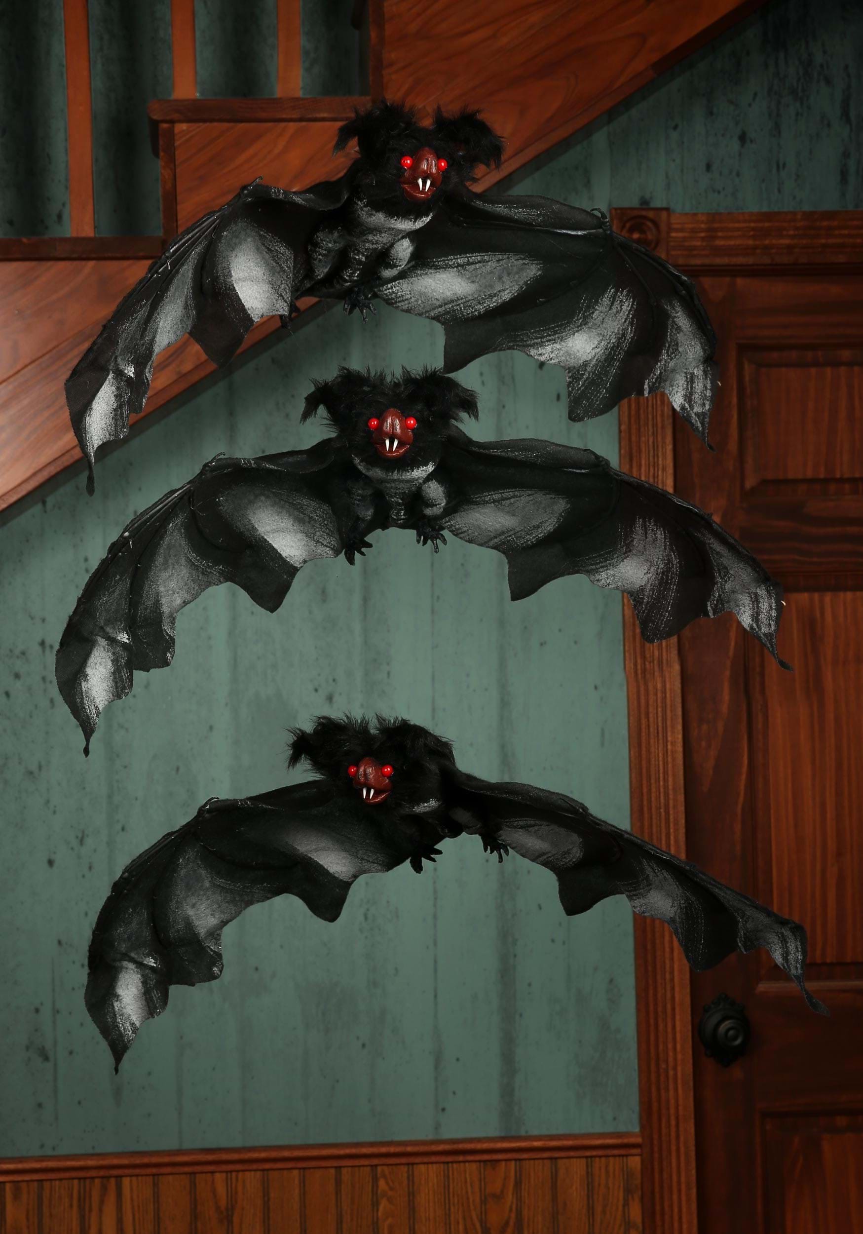 Pack of 3 Black Bats Decoration