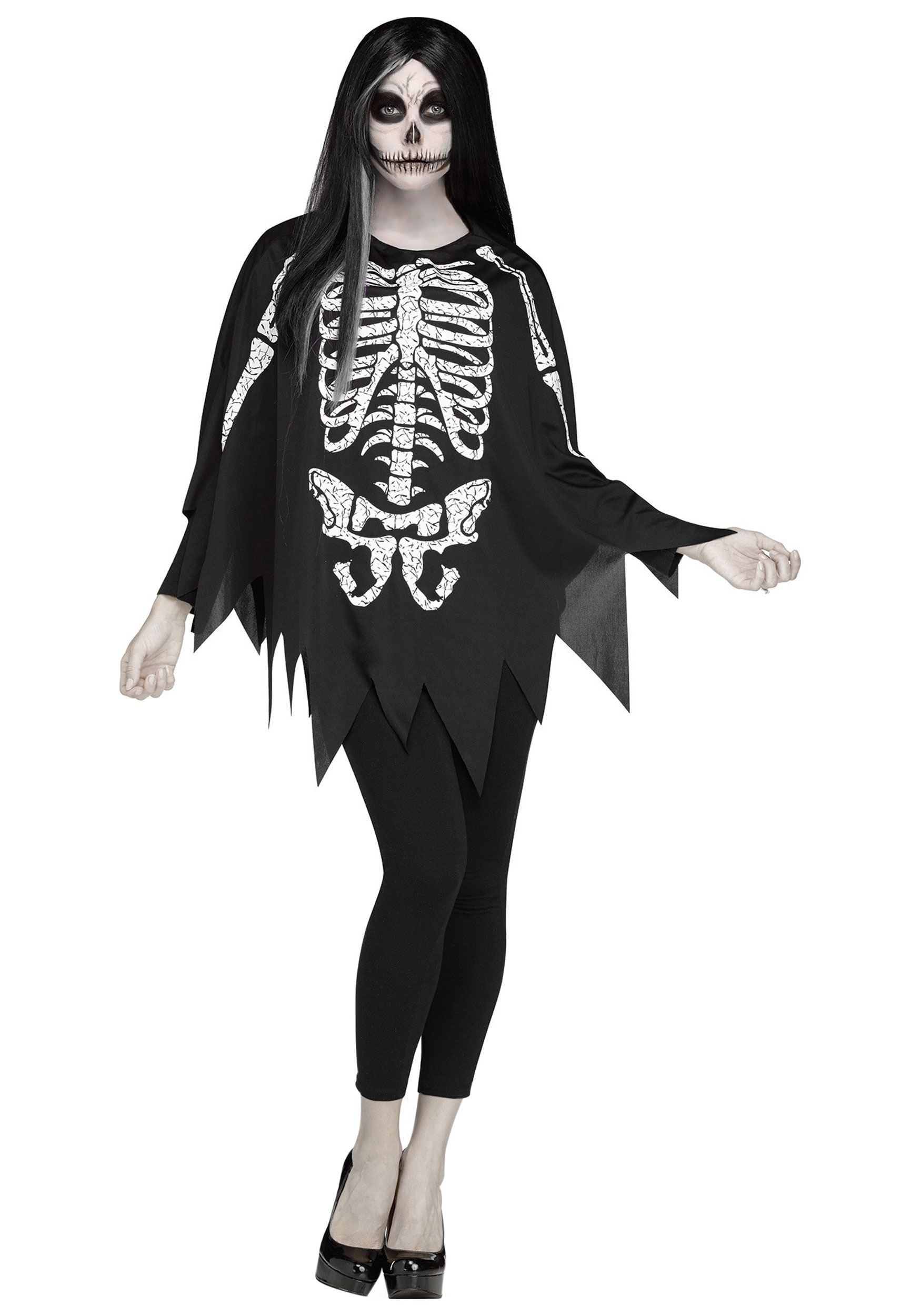 White Bones Costume Poncho for Women 1 White Bones Costume Poncho for Women