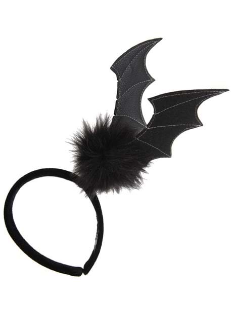 Springy Black Bat Headband