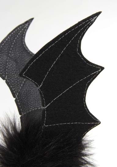 Springy Black Bat Headband