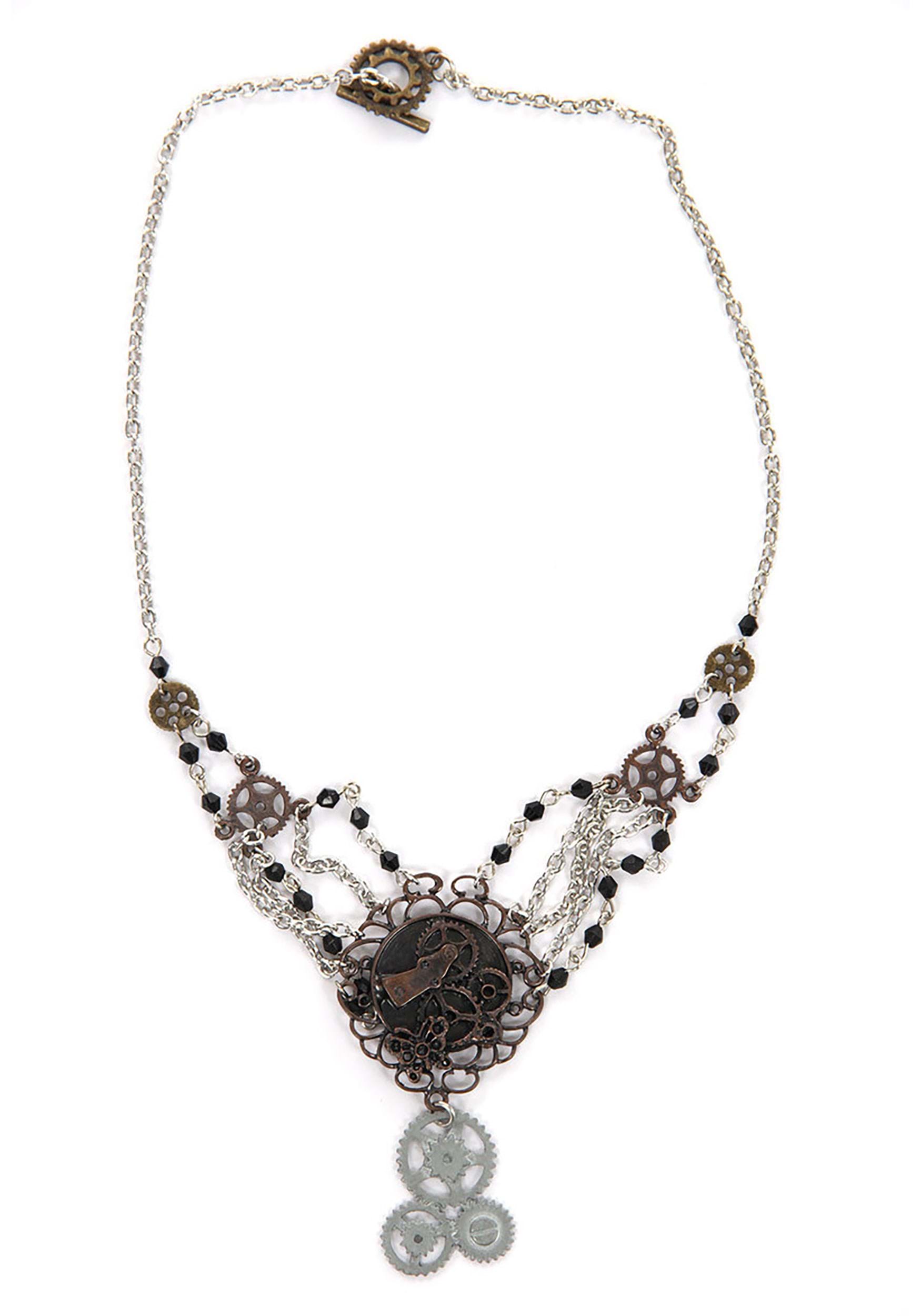 Chain Gear Necklace Antique