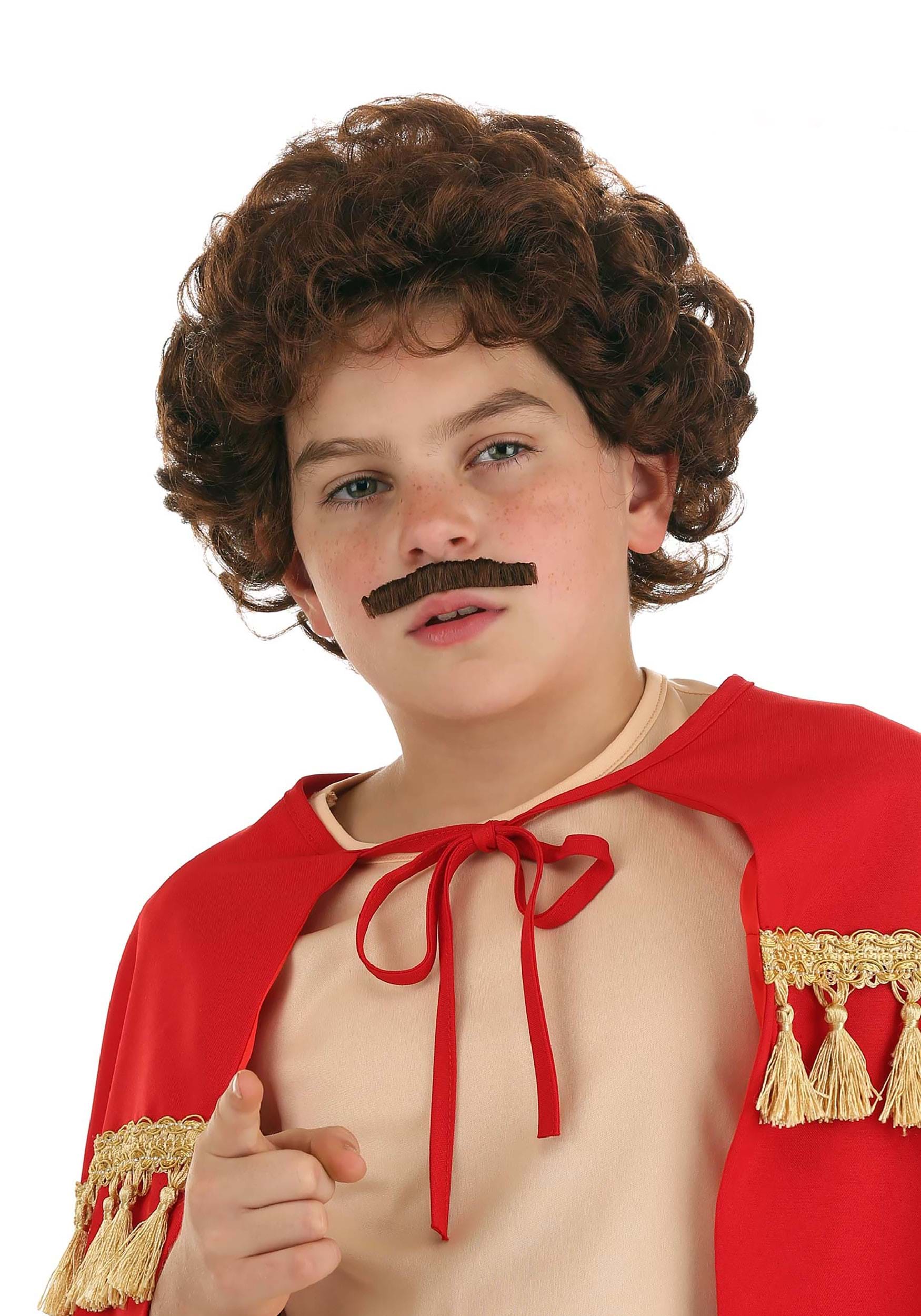 Kid's Lovable Luchador Wig and Mustache Costume Kit