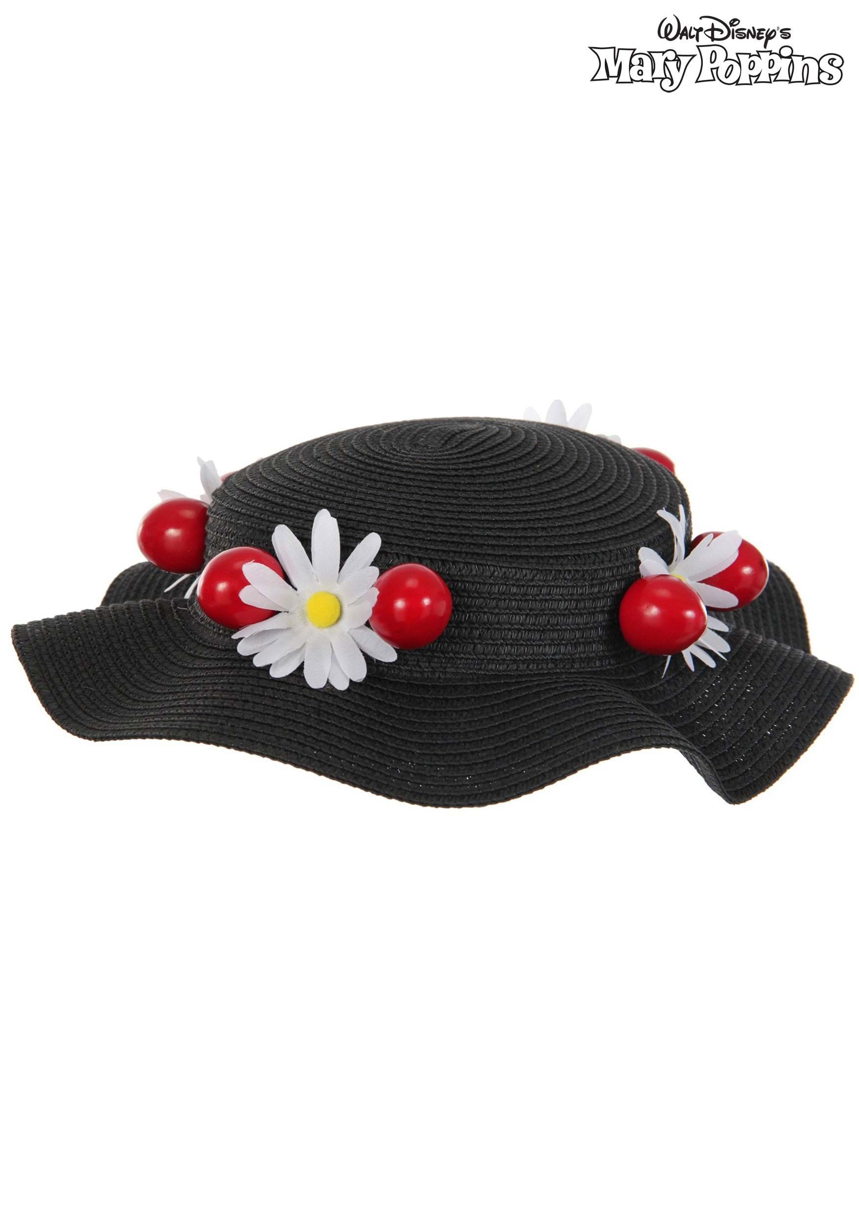 Mary Poppins Black Costume Hat for Adults 1 Mary Poppins Black Costume Hat for Adults