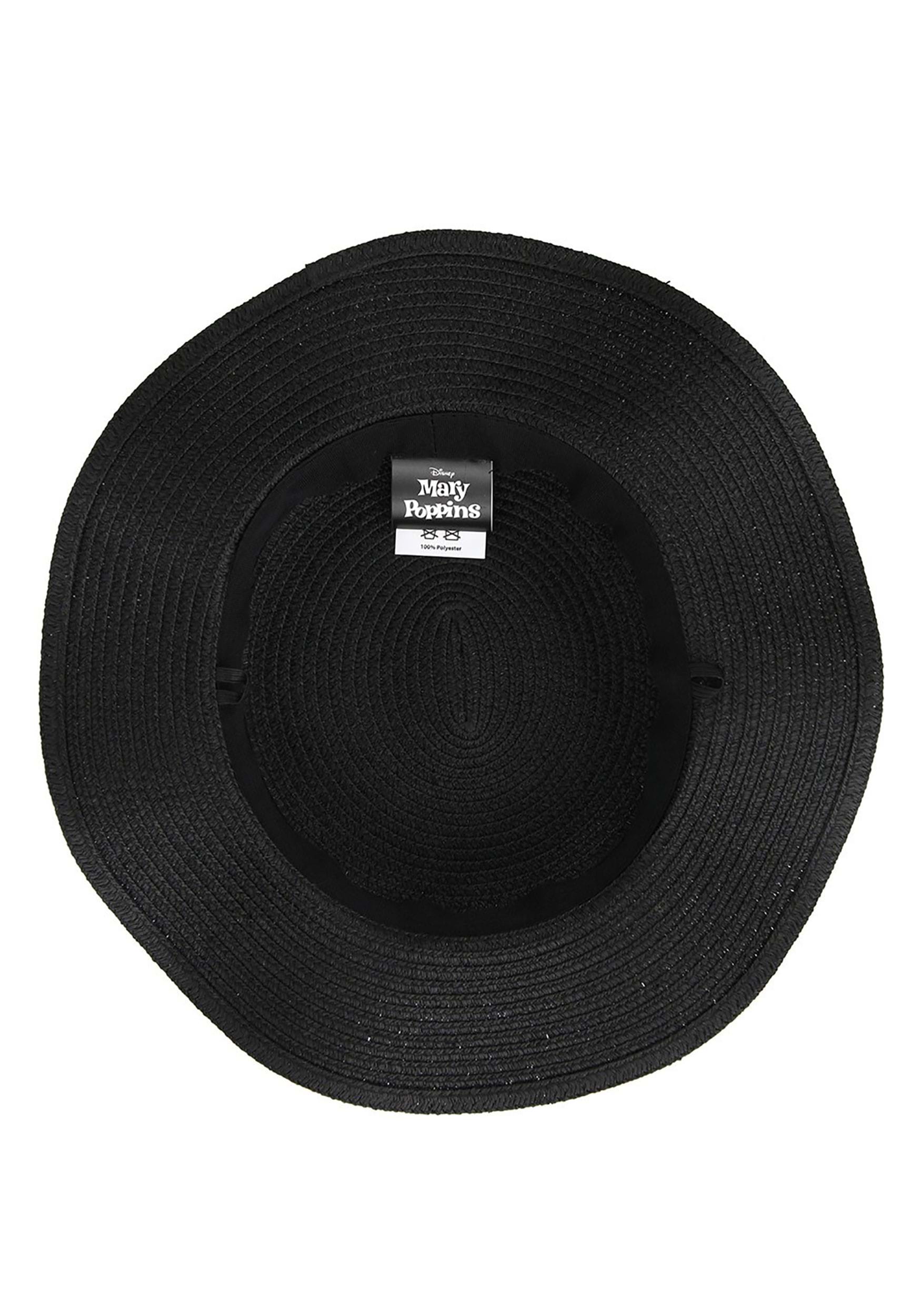 Mary Poppins Black Costume Hat for Adults 2 Mary Poppins Black Costume Hat for Adults