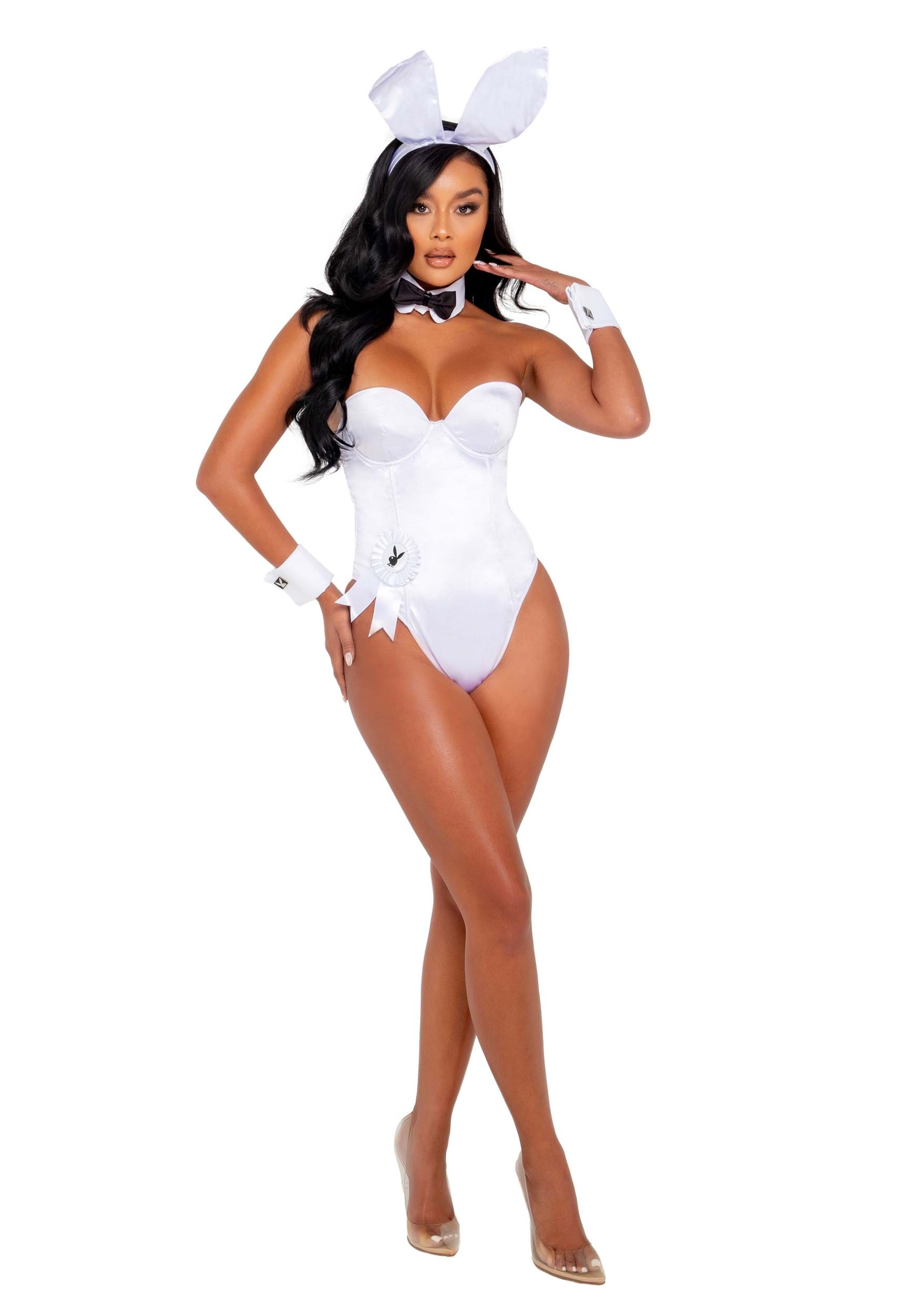 Playboy White Bunny Costume for Women 1 Playboy White Bunny Costume for Women