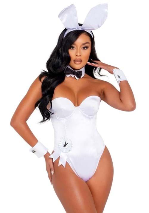 Playboy White Bunny Costume for Women 3 Playboy White Bunny Costume for Women