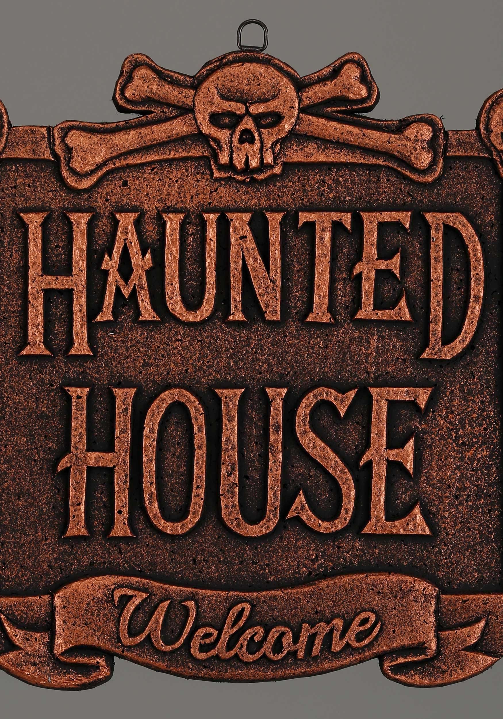 13-Inch Welcome Haunted House Sign Decoration