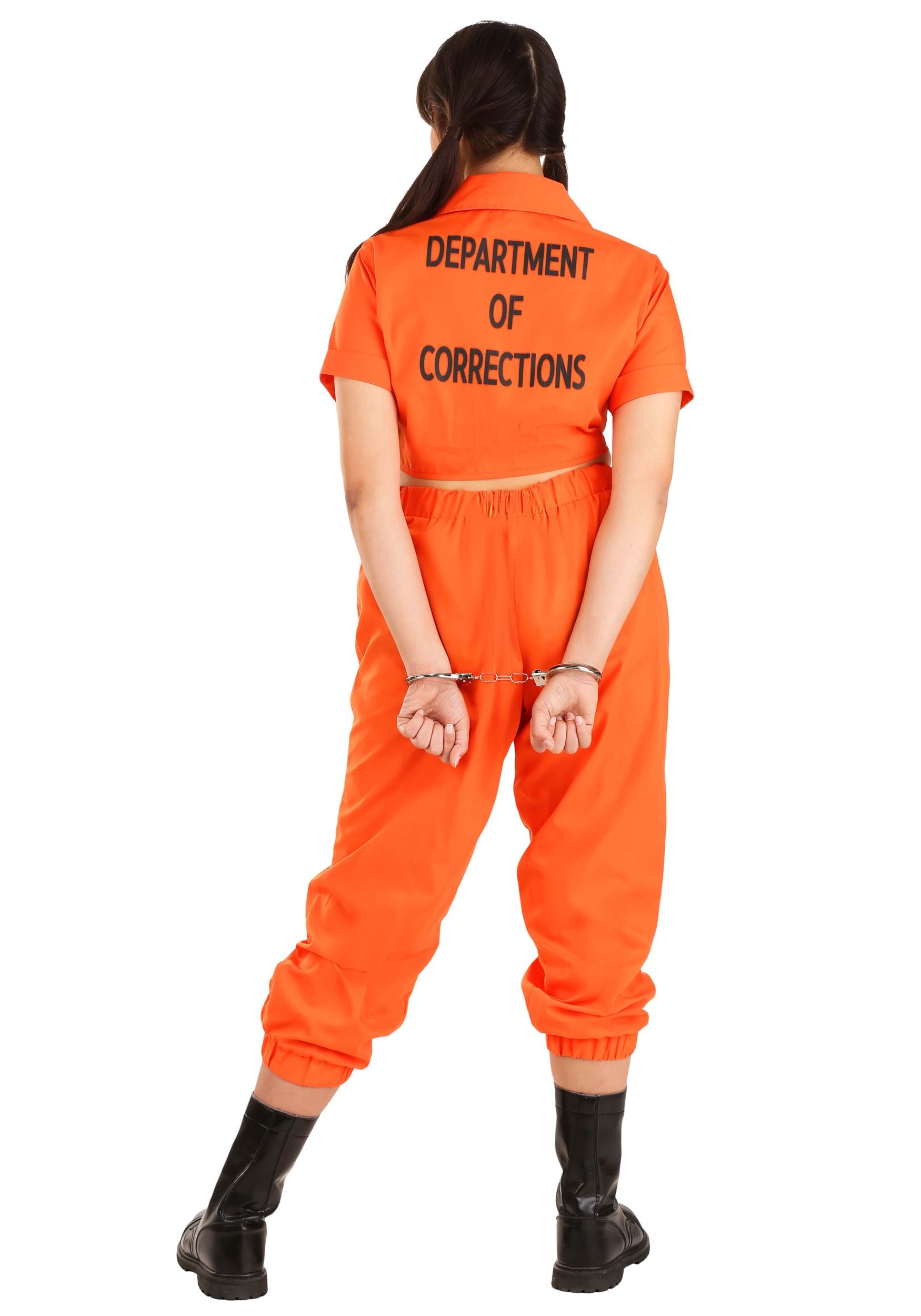 Orange Plus Size Prisoner Costume for Women
