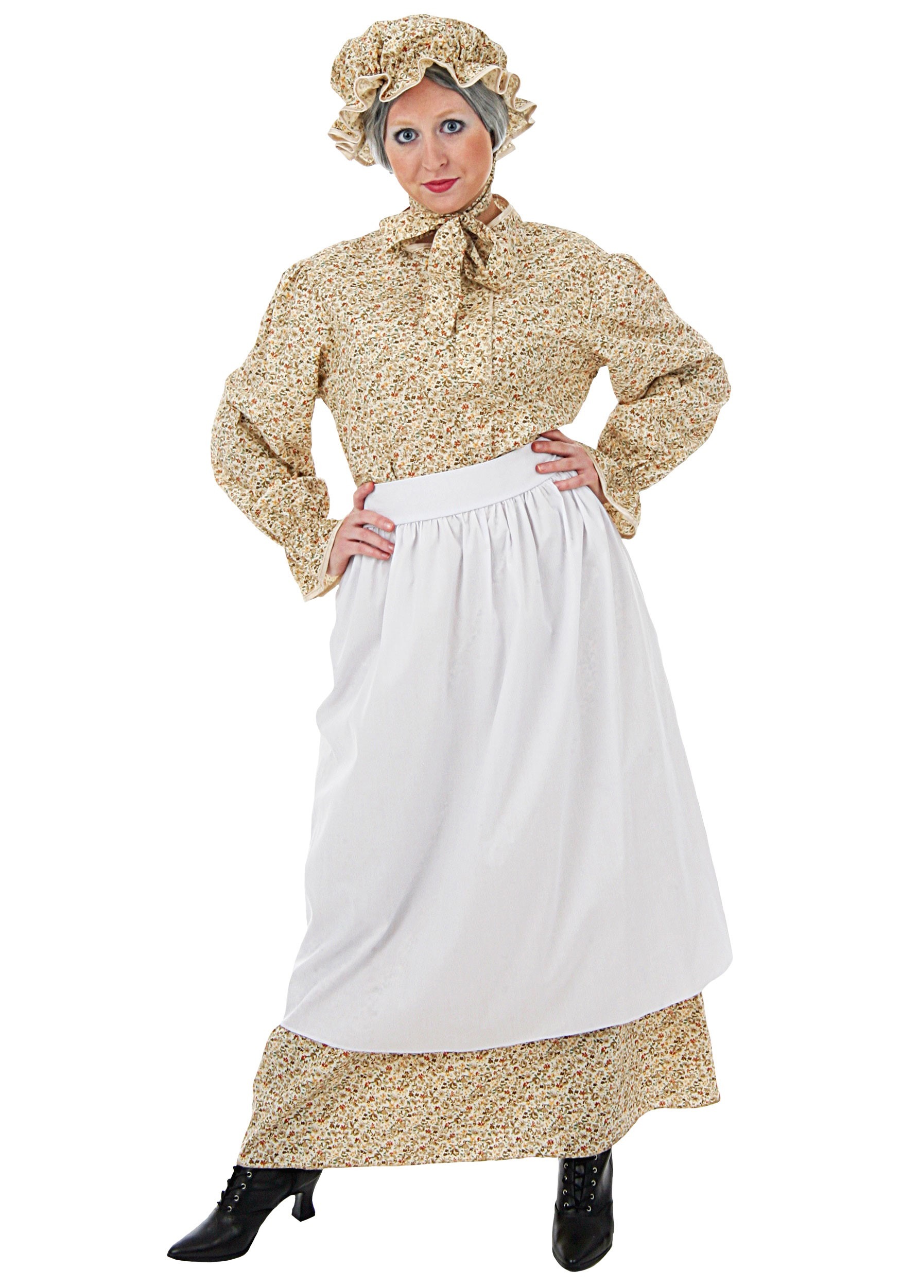 Women's Plus Size Auntie Em Costume Dress 1 Women's Plus Size Auntie Em Costume Dress