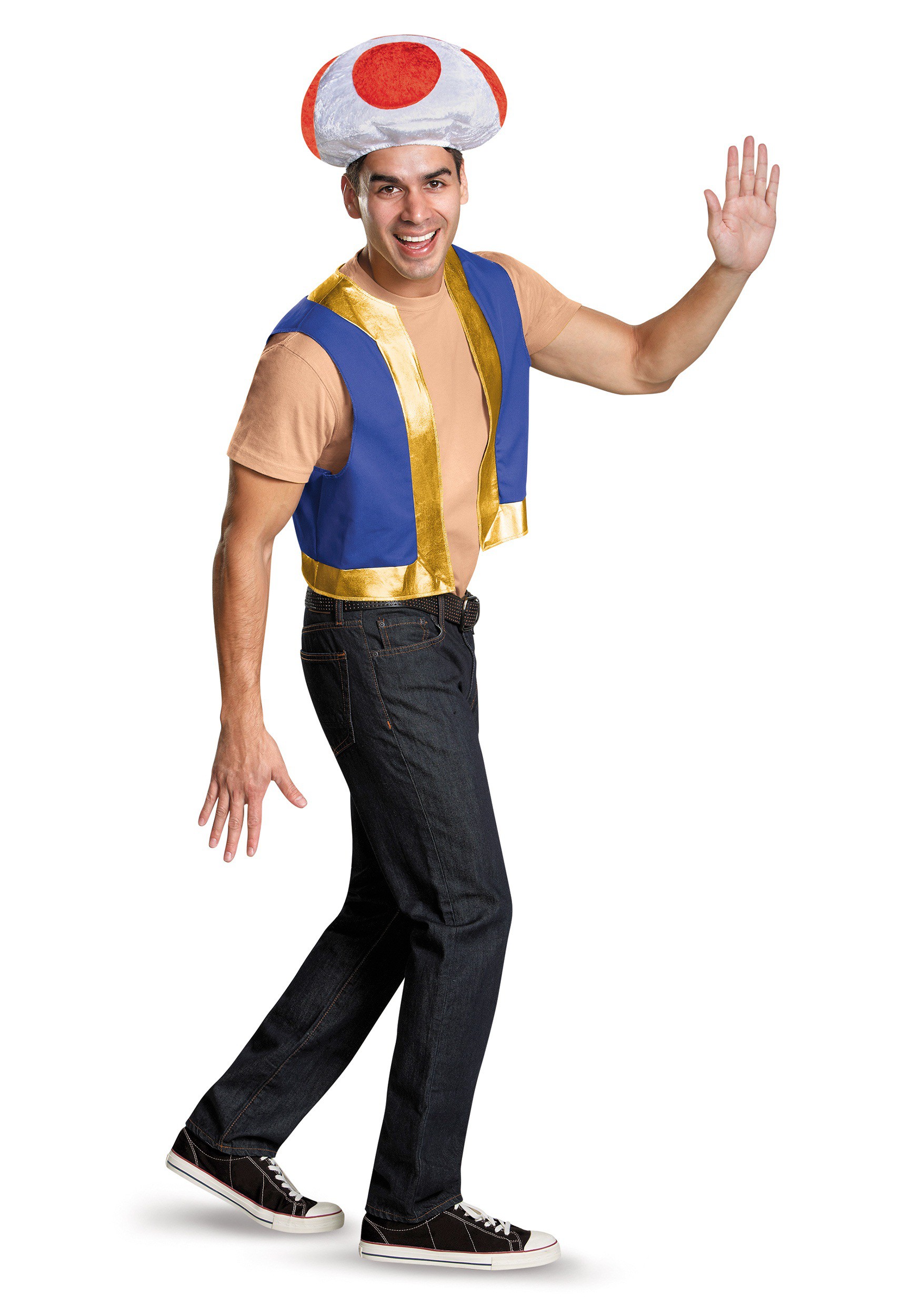 Adult Super Mario Bros. Toad Costume Kit 1 Adult Super Mario Bros. Toad Costume Kit
