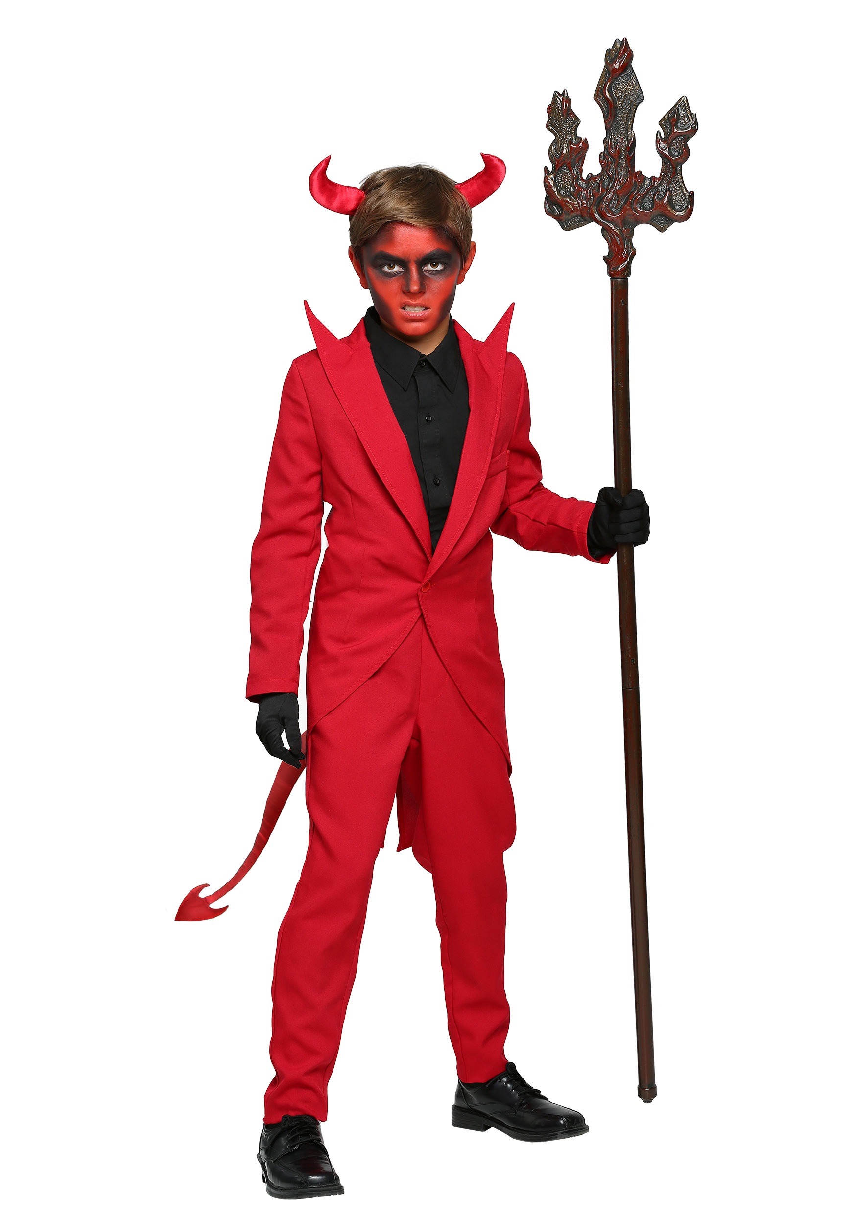 Kid's Red Suit Devil Costume