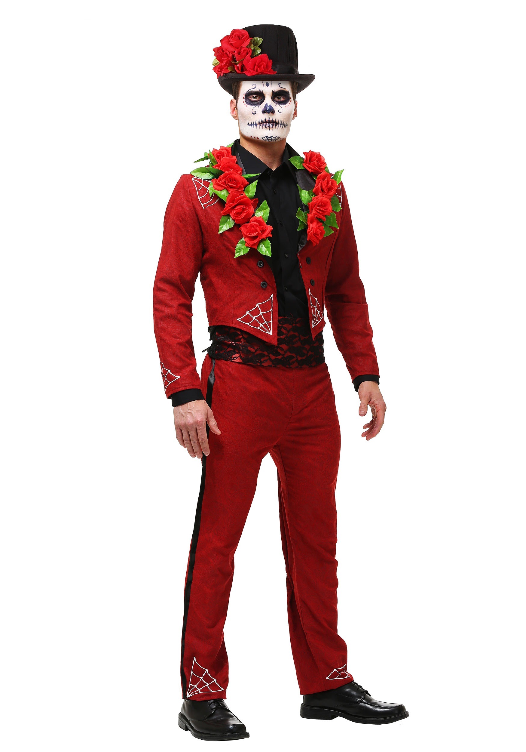 Plus Size Men's Day of the Dead Costume 1 Plus Size Men's Day of the Dead Costume